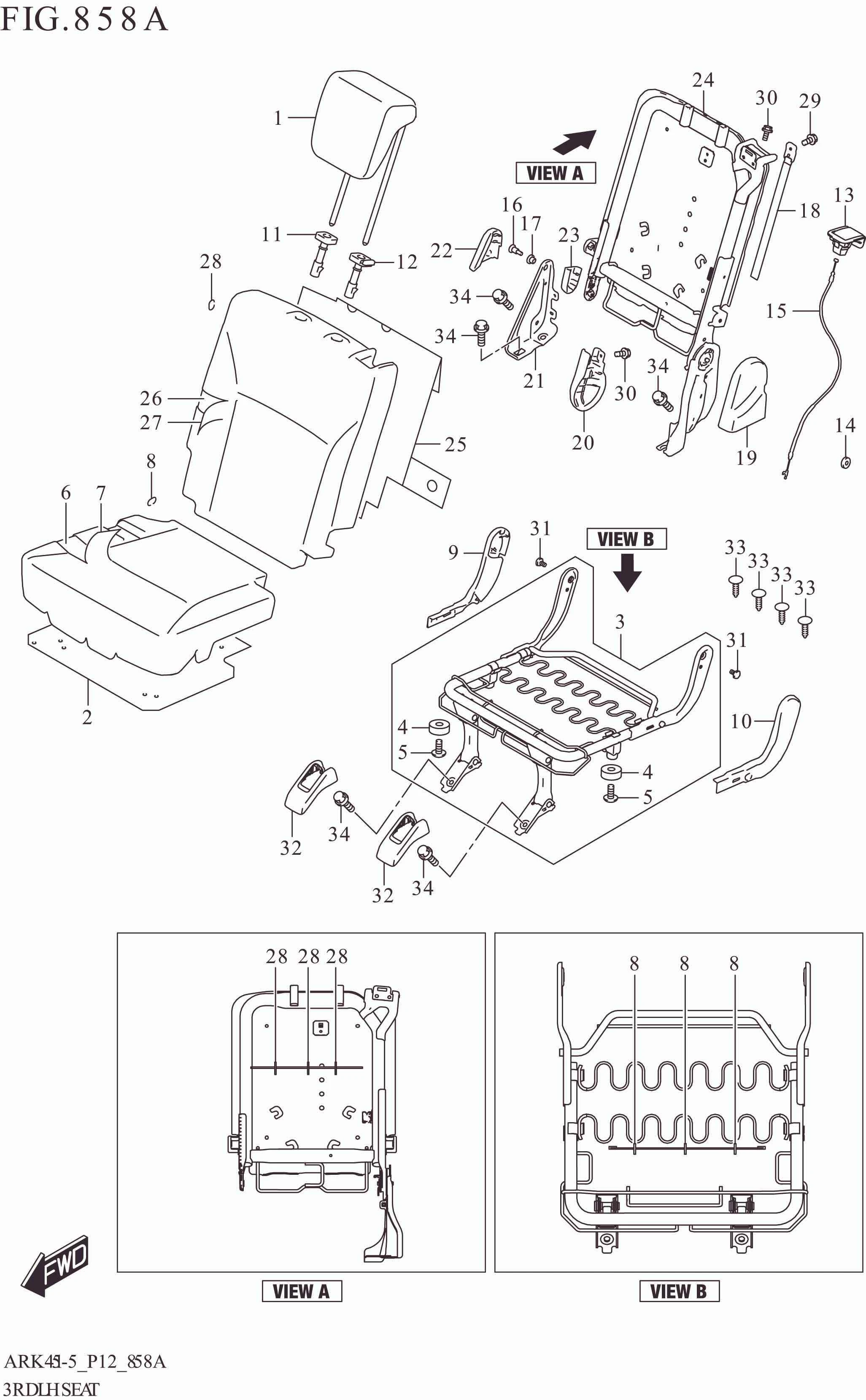 858A 3RD LH SEAT