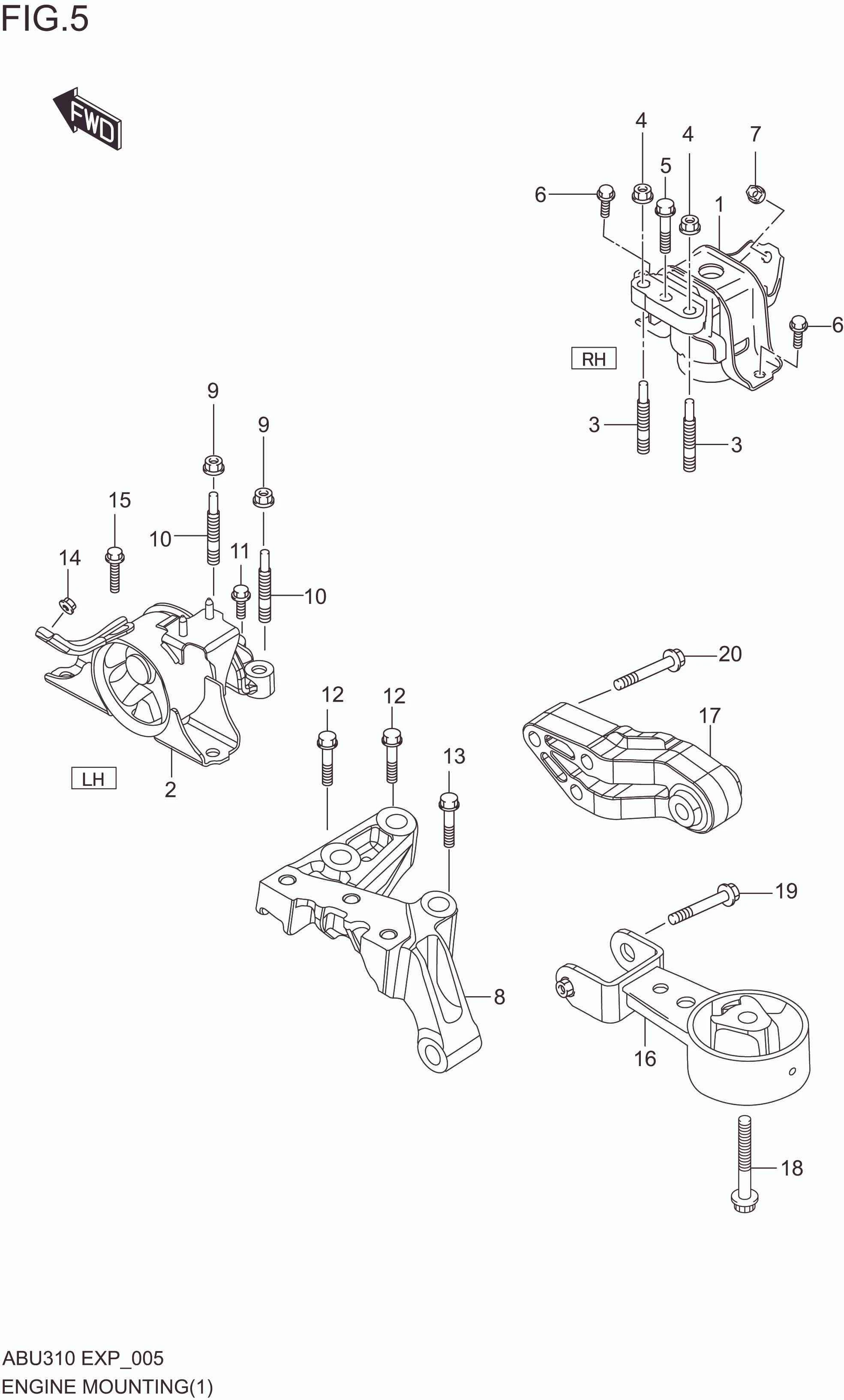 ENGINE MOUNTING (5MT)