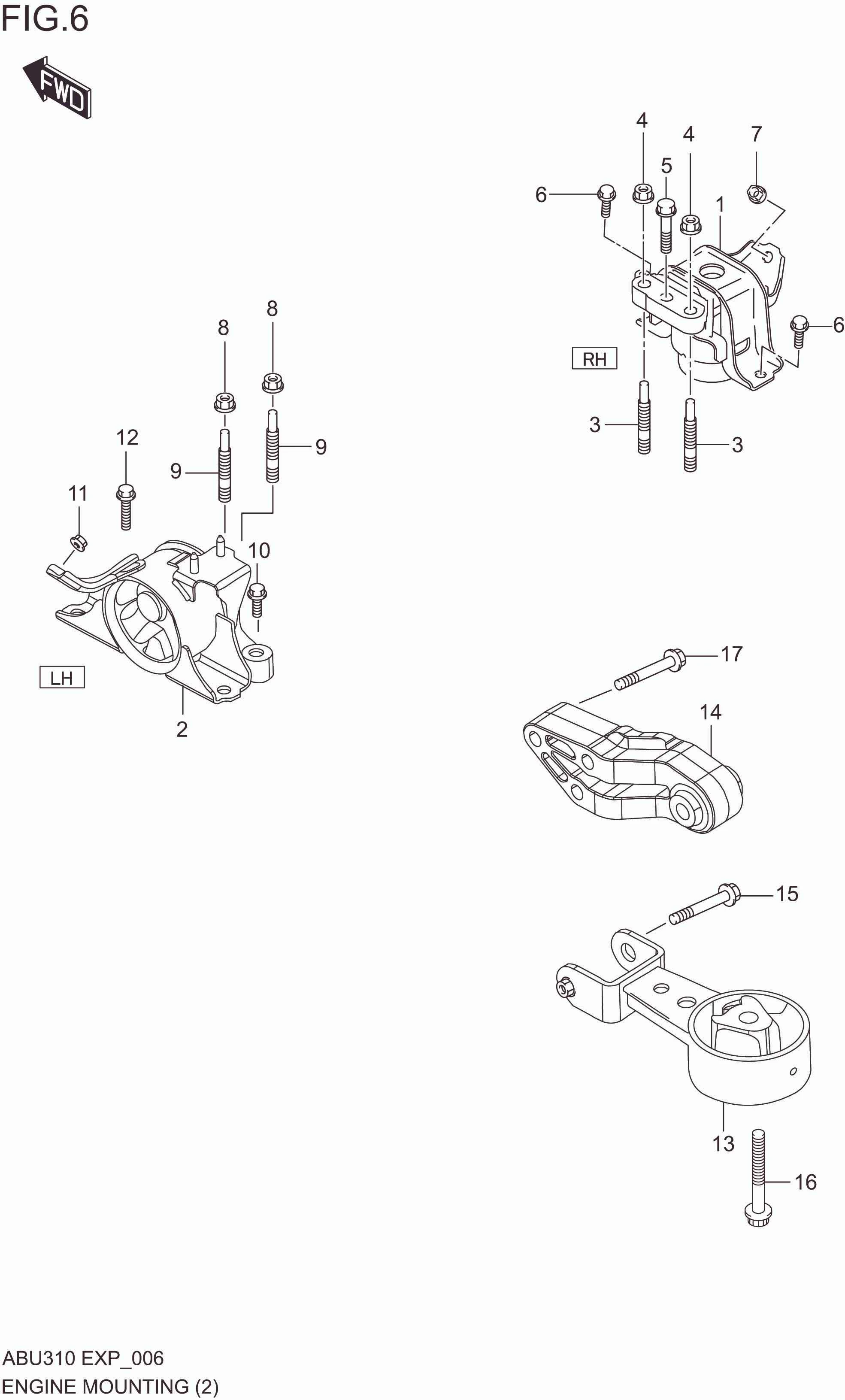 ENGINE MOUNTING (5AGS)