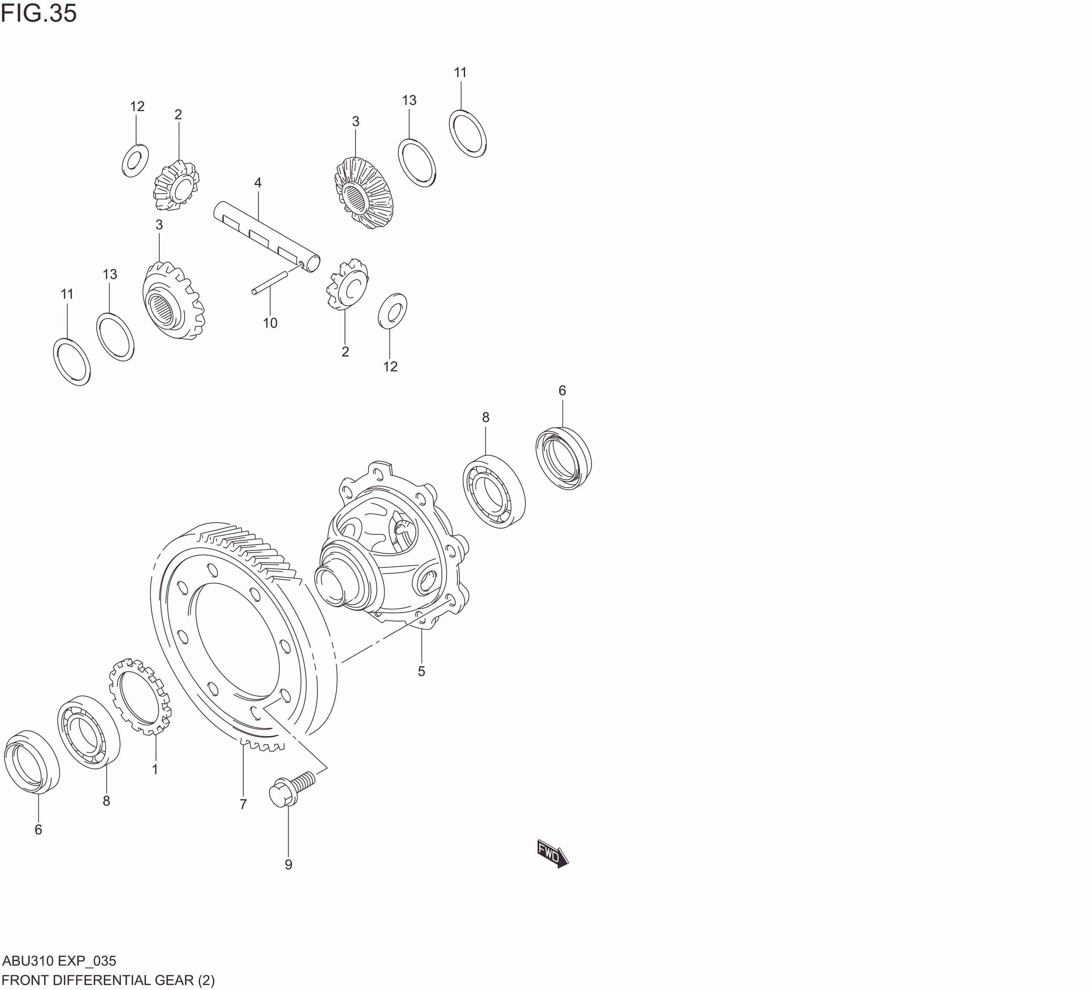 FRONT DIFFERENTIAL GEAR (5AGS)