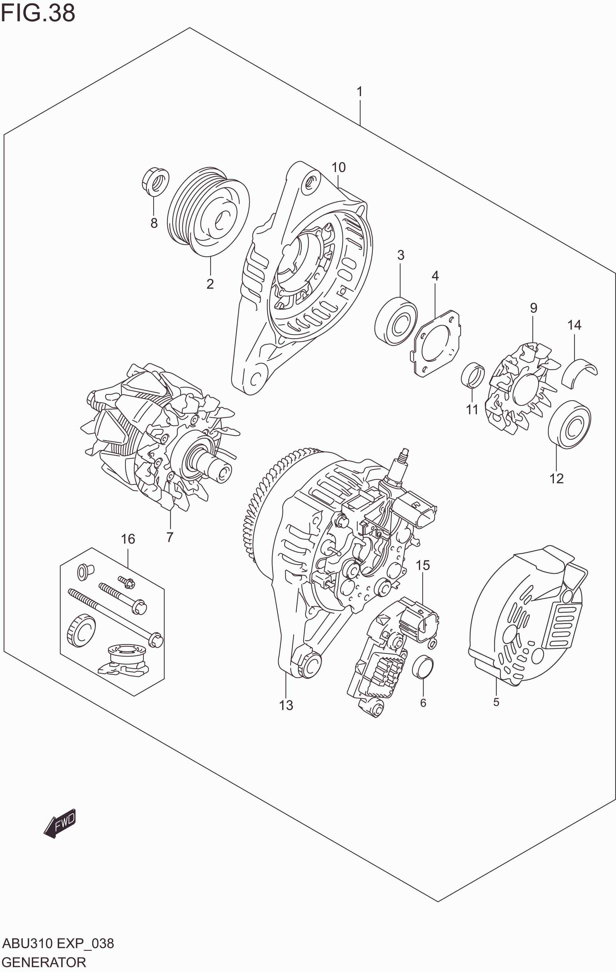 Alternateur / Générateur A4986 Pour Moto Suzuki SP 370 – Pièce D'occasion Du Japon