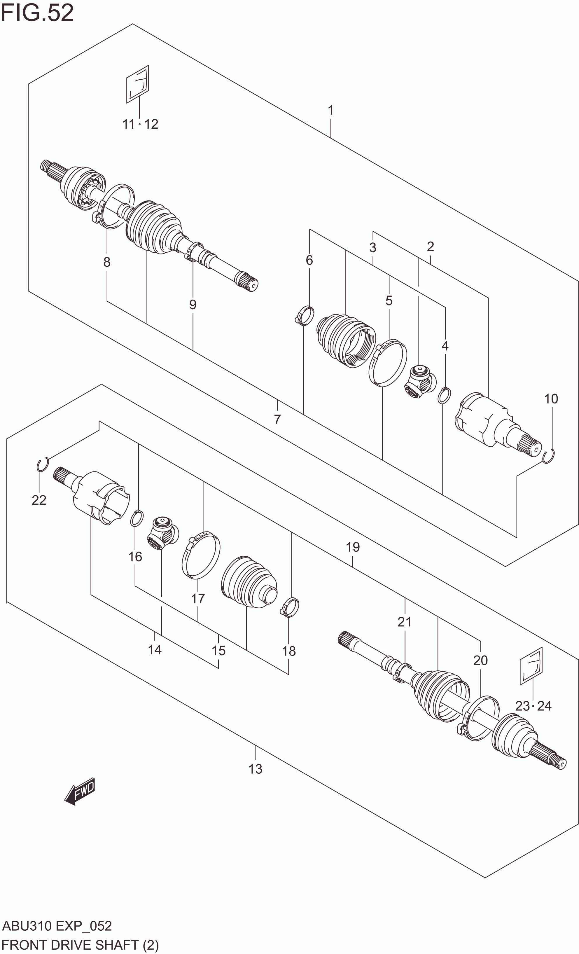 FRONT DRIVE SHAFT (AGS)