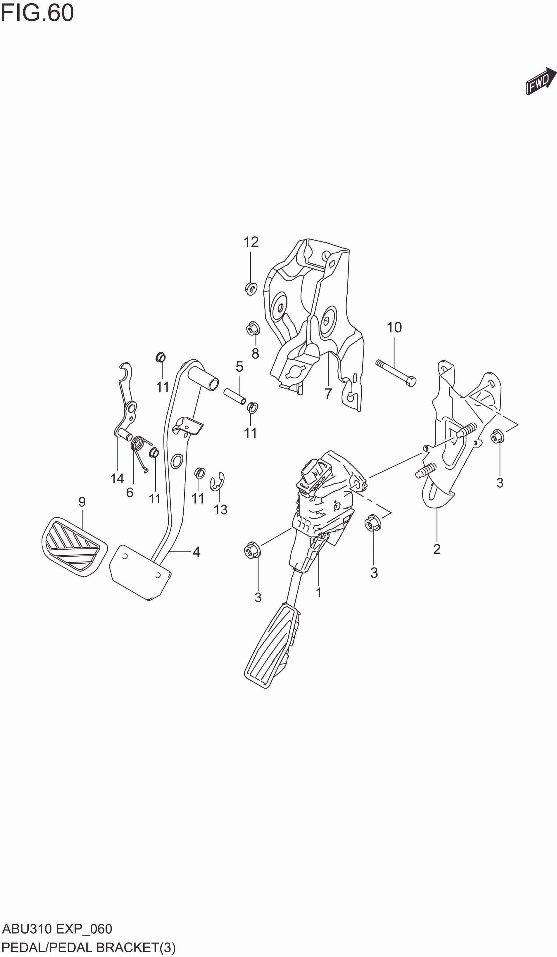 PEDAL/PEDAL BRACKET (5AGS)