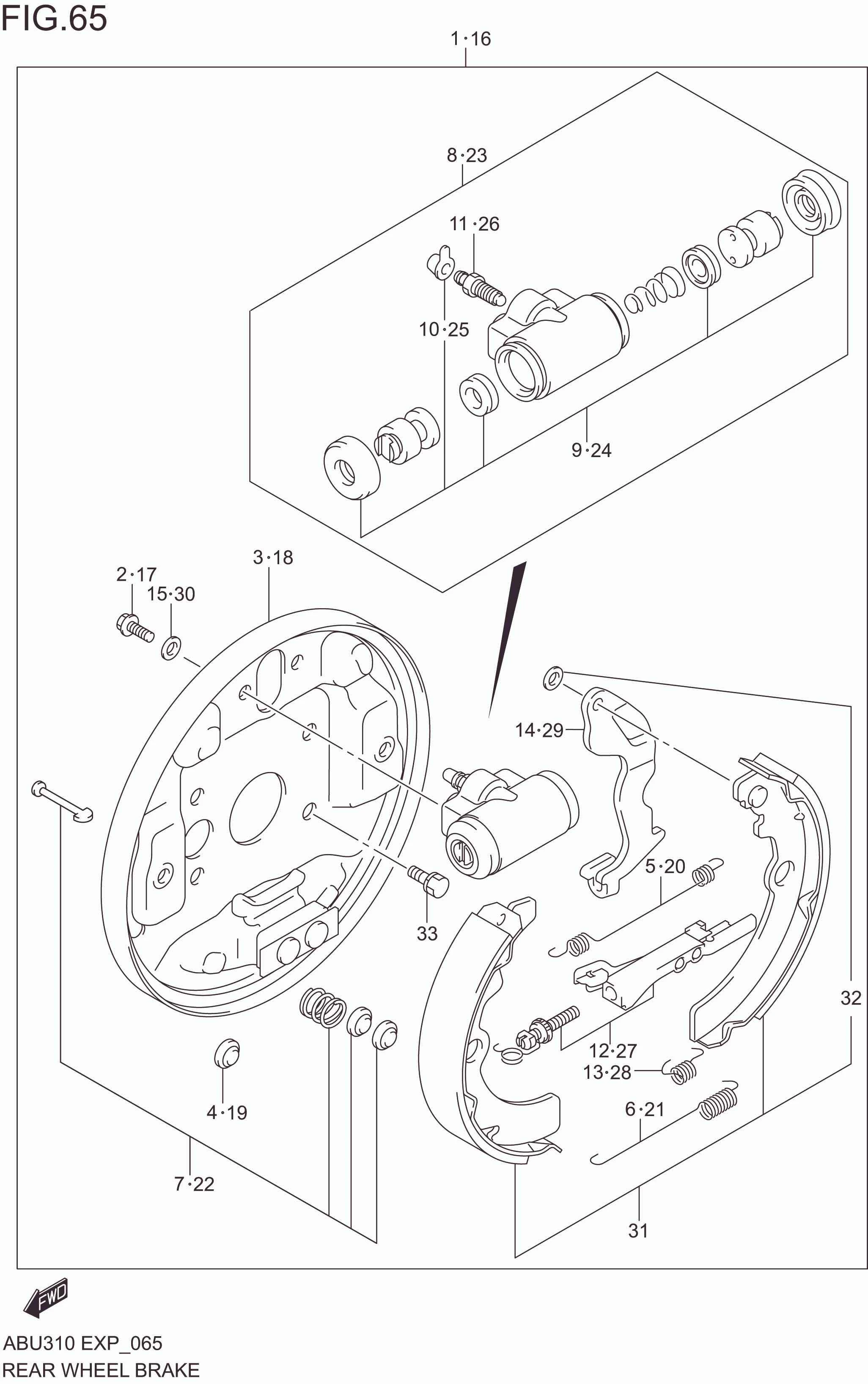 REAR WHEEL BRAKE