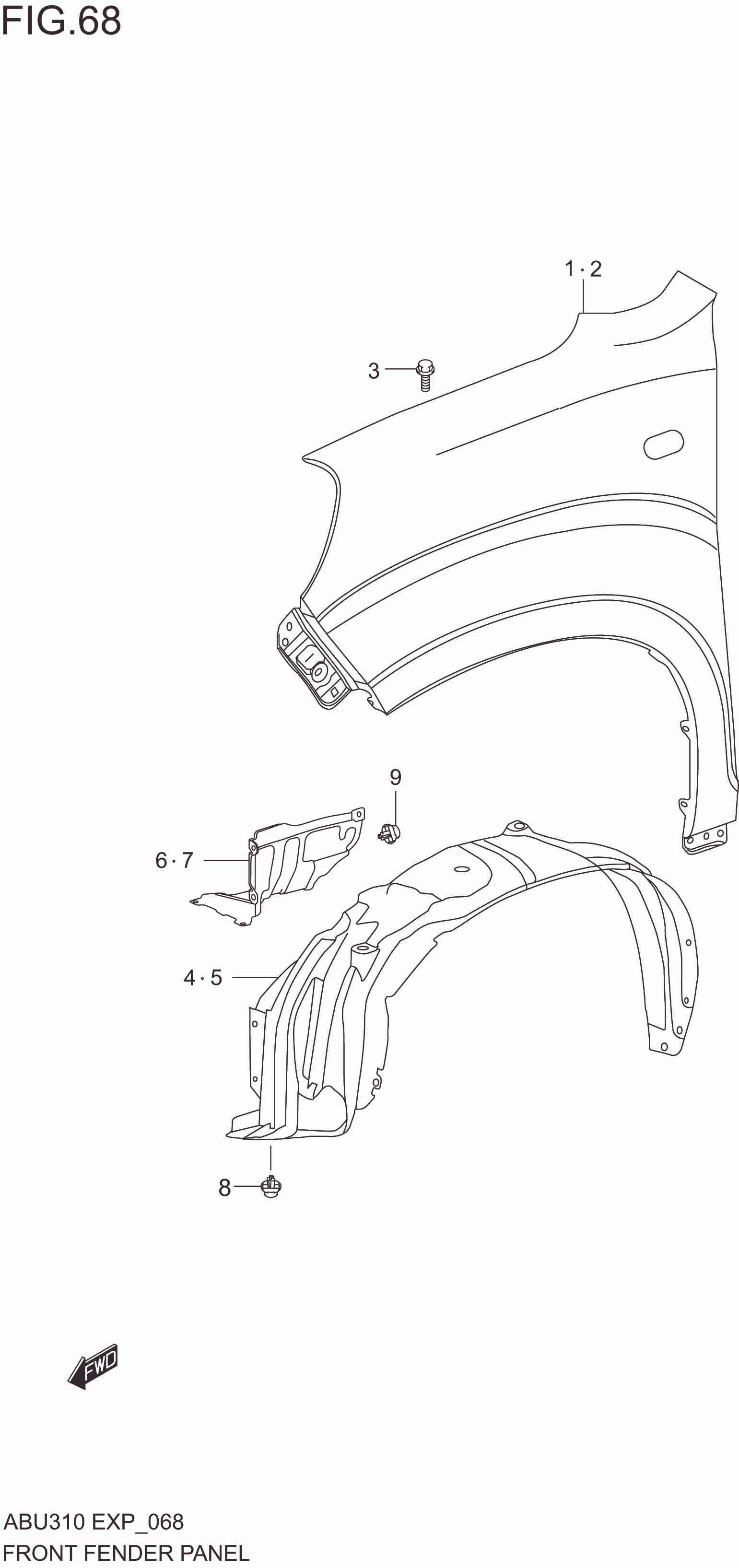 FRONT FENDER PANEL