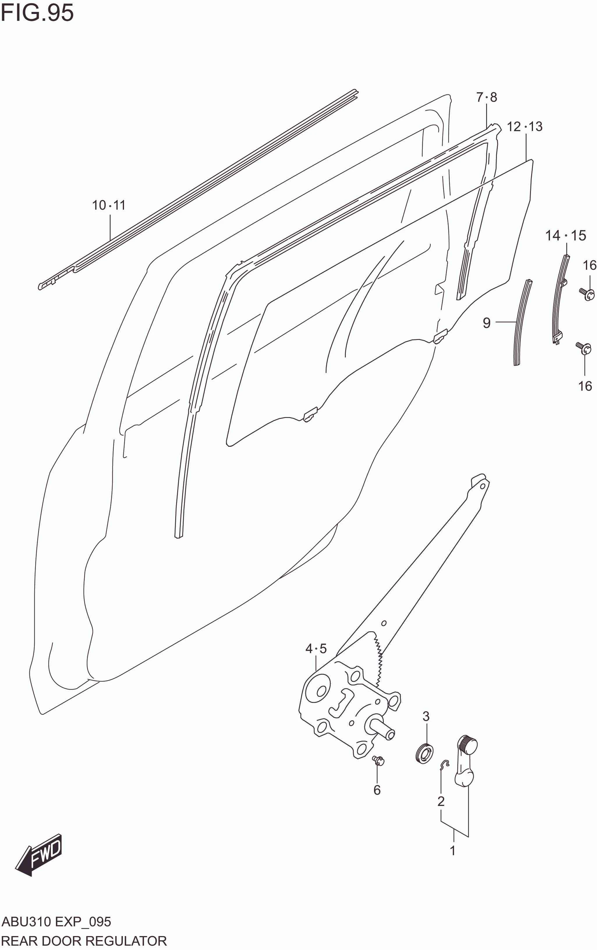 REAR DOOR REGULATOR