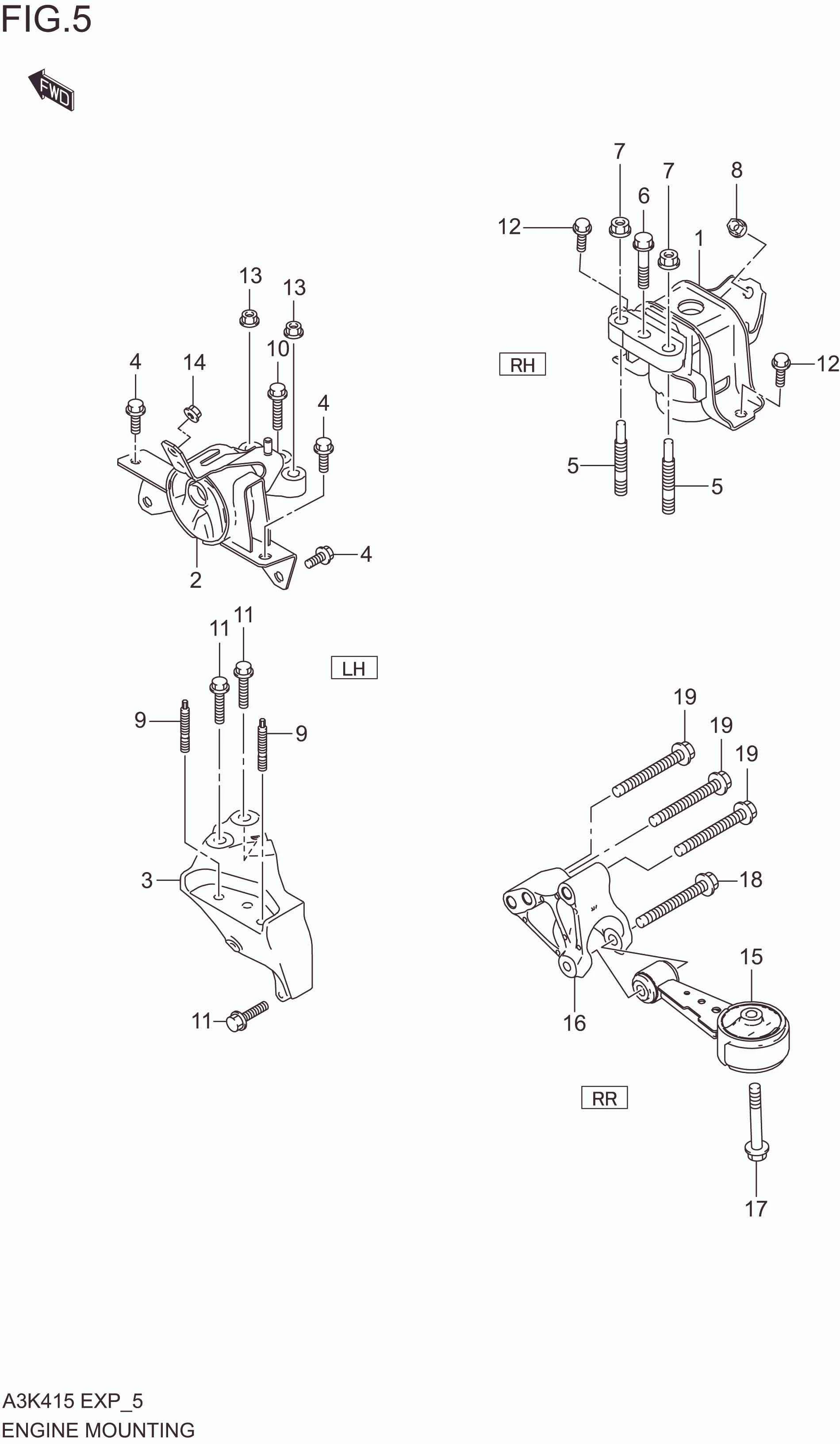 ENGINE MOUNTING (5MT)