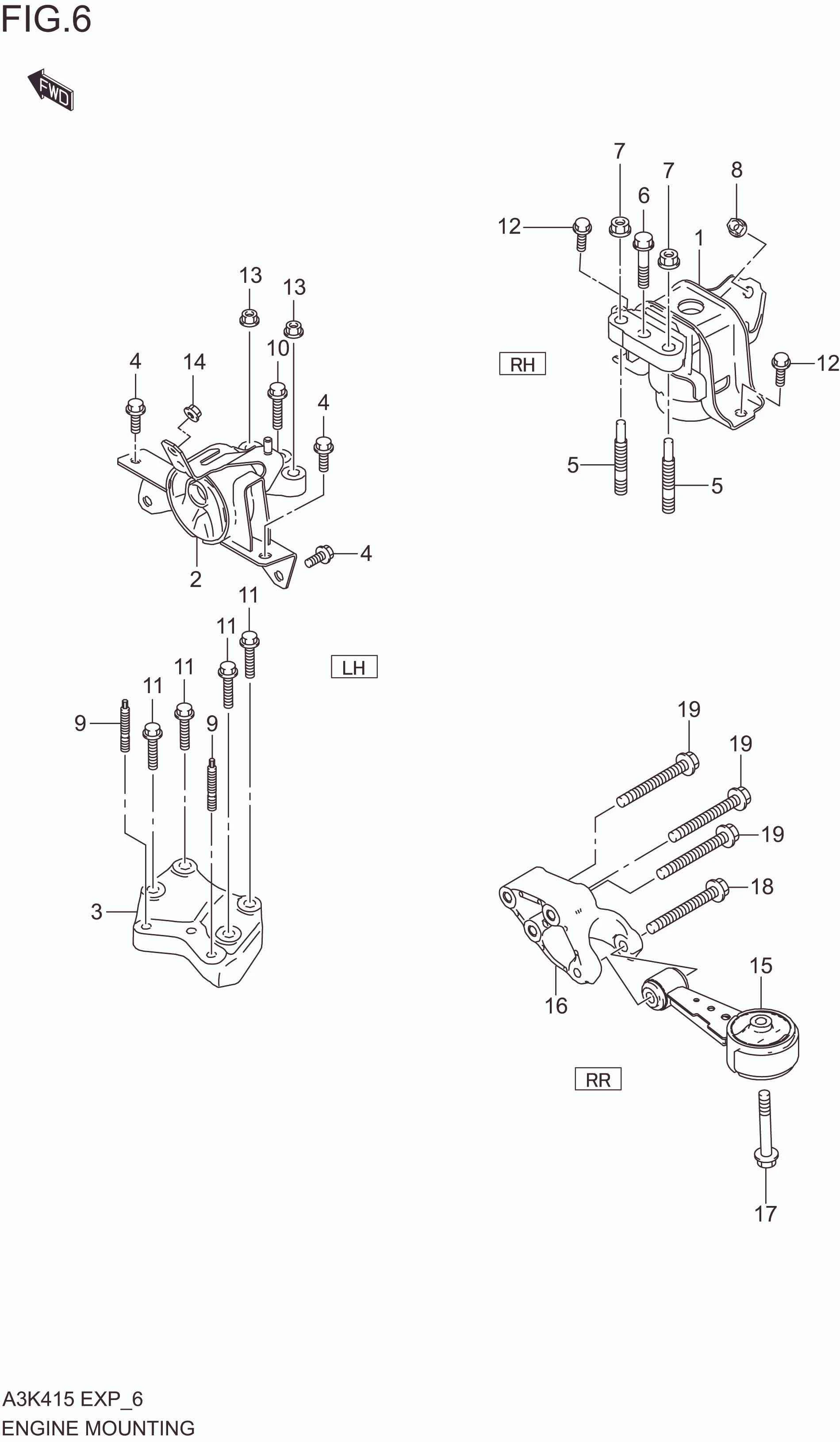 ENGINE MOUNTING (4AT)