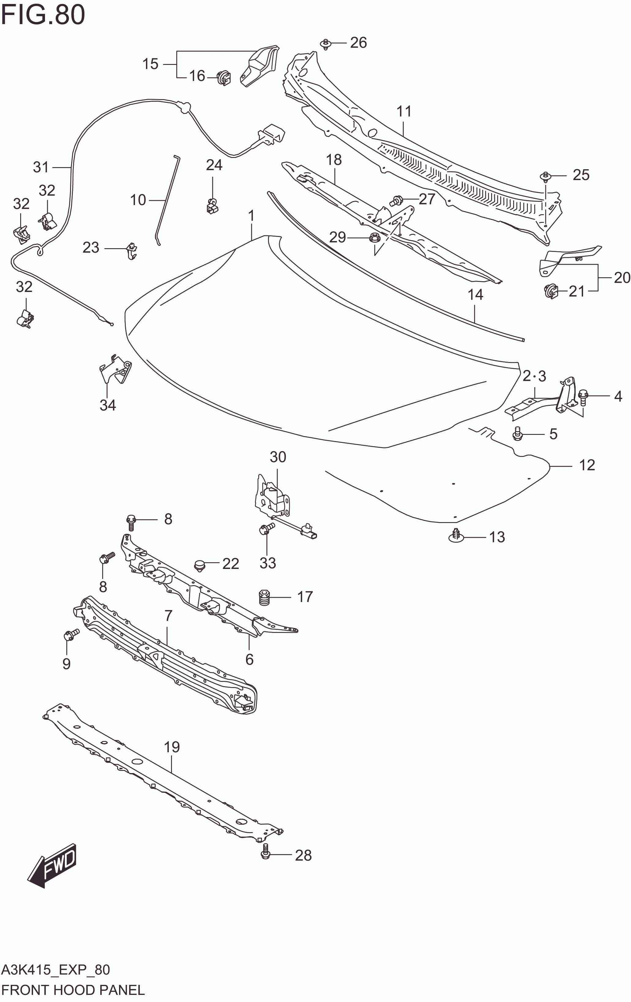 FRONT HOOD PANEL 