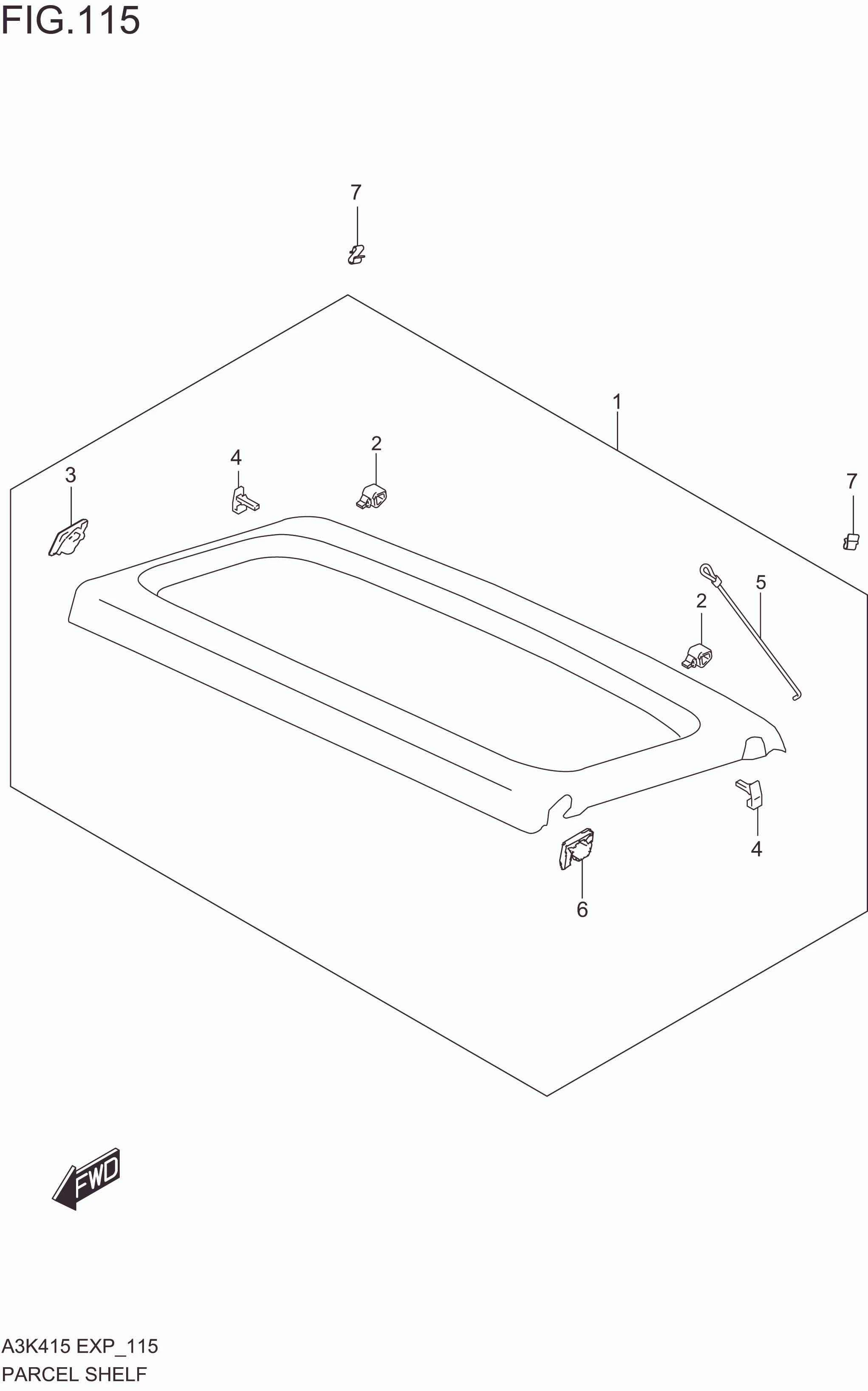 PARCEL SHELF