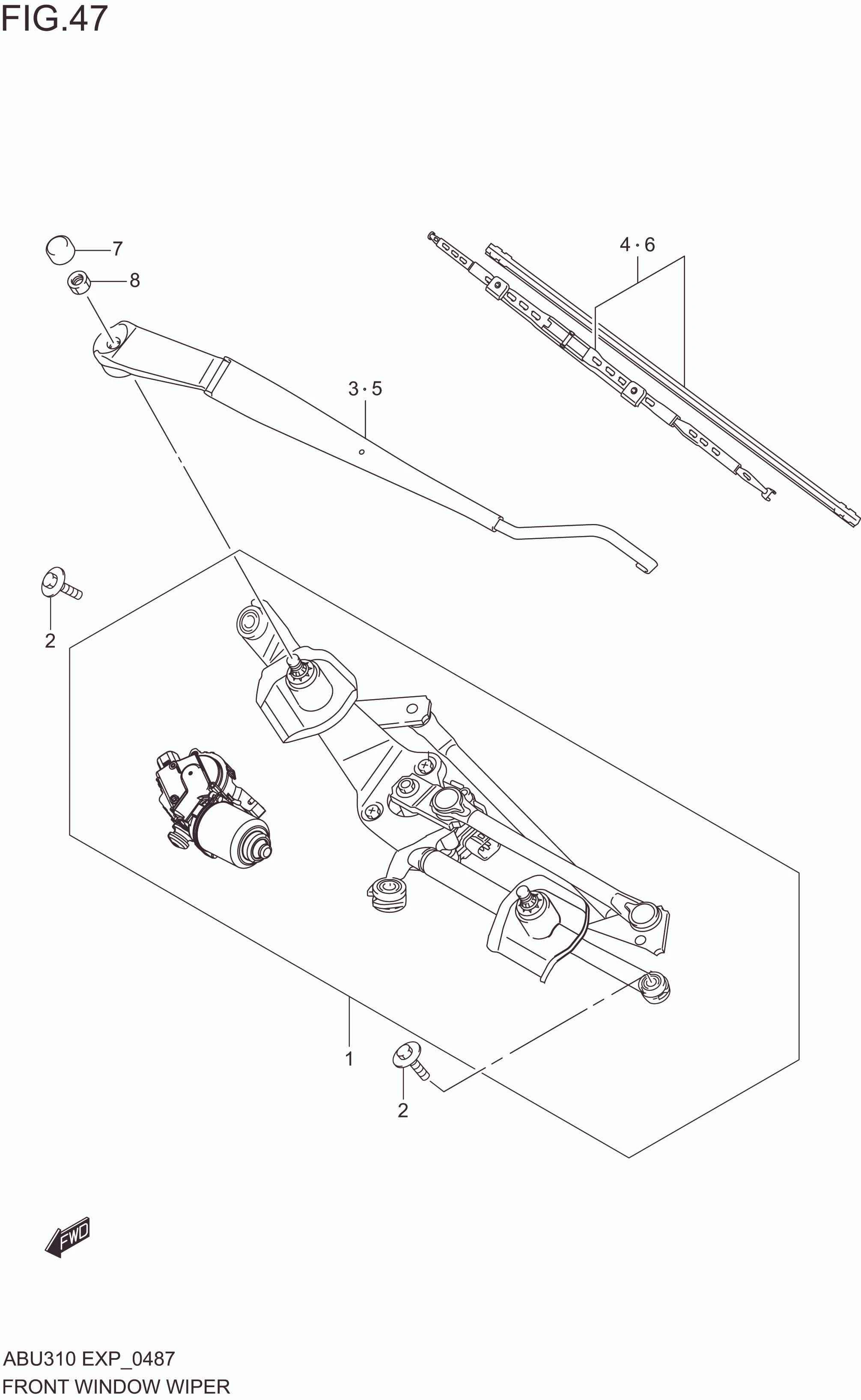 FRONT WINDOW WIPER (RHD)