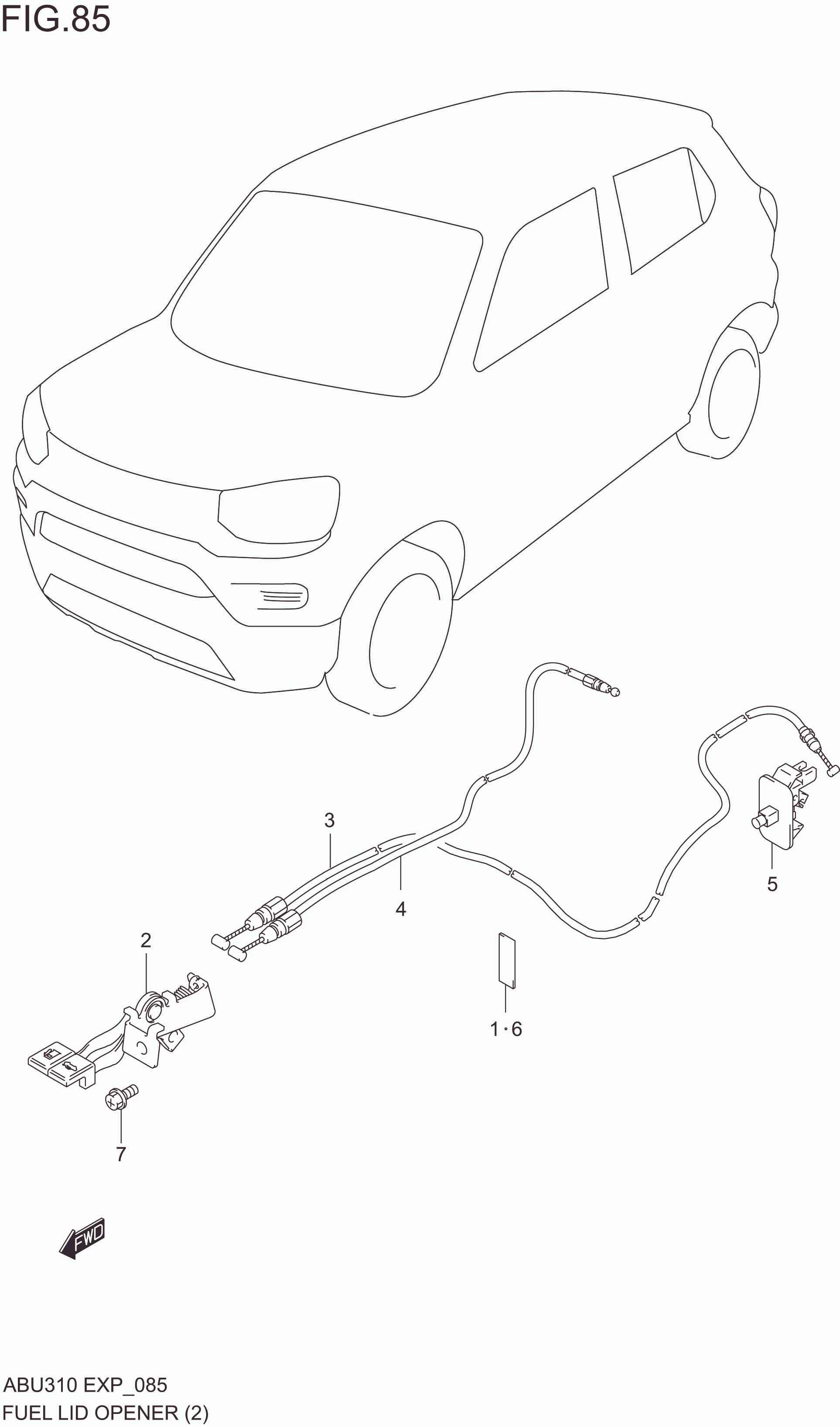 FUEL LID OPENER (RHD)