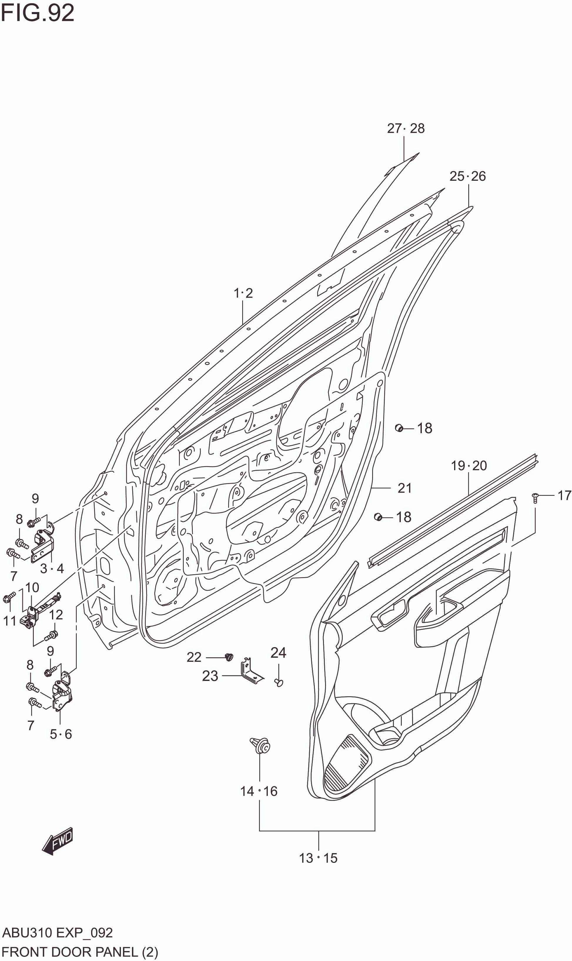 FRONT DOOR PANEL (W/FRONT POWER WINDOW)