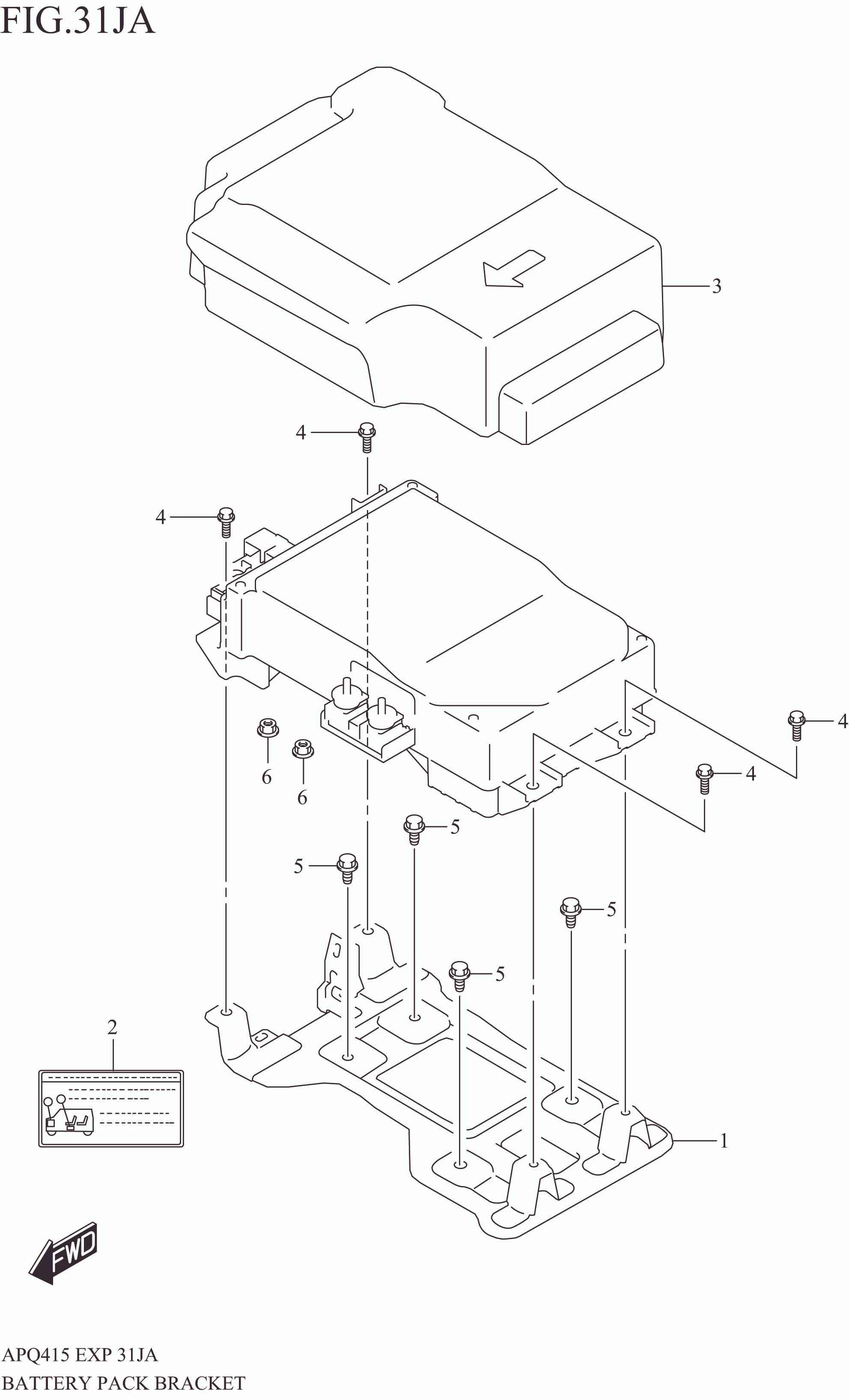 BATTERY PACK BRACKET (SEE NOTE)