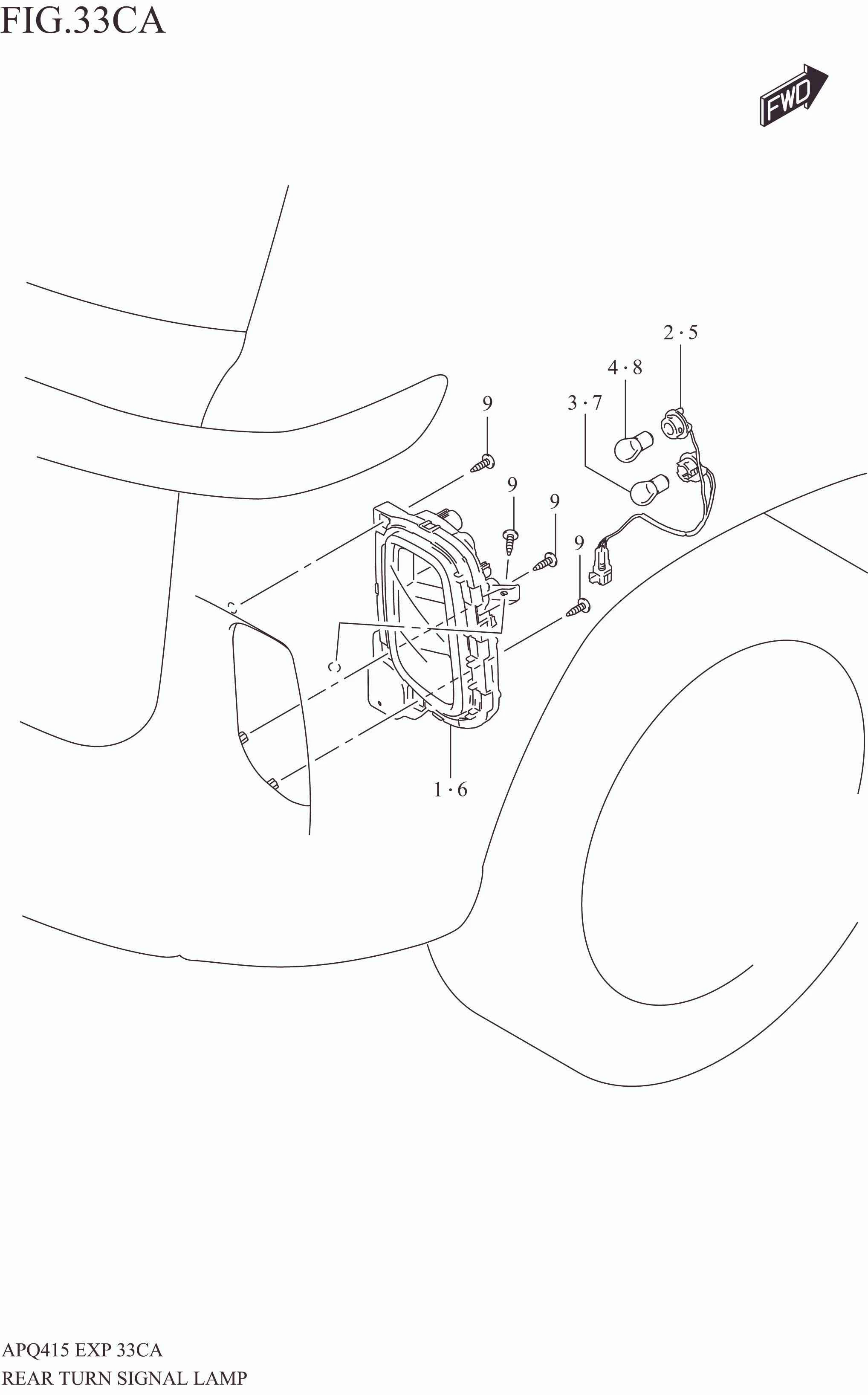 REAR TURN SIGNAL LAMP (N/REAR FOG LAMP)