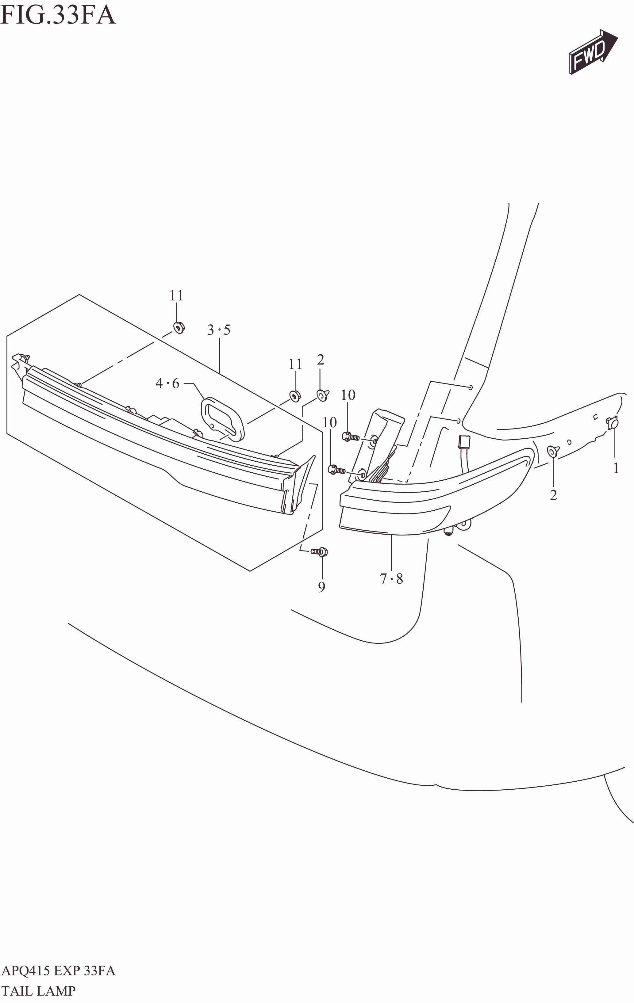 TAIL LAMP (N/REAR FOG LAMP)