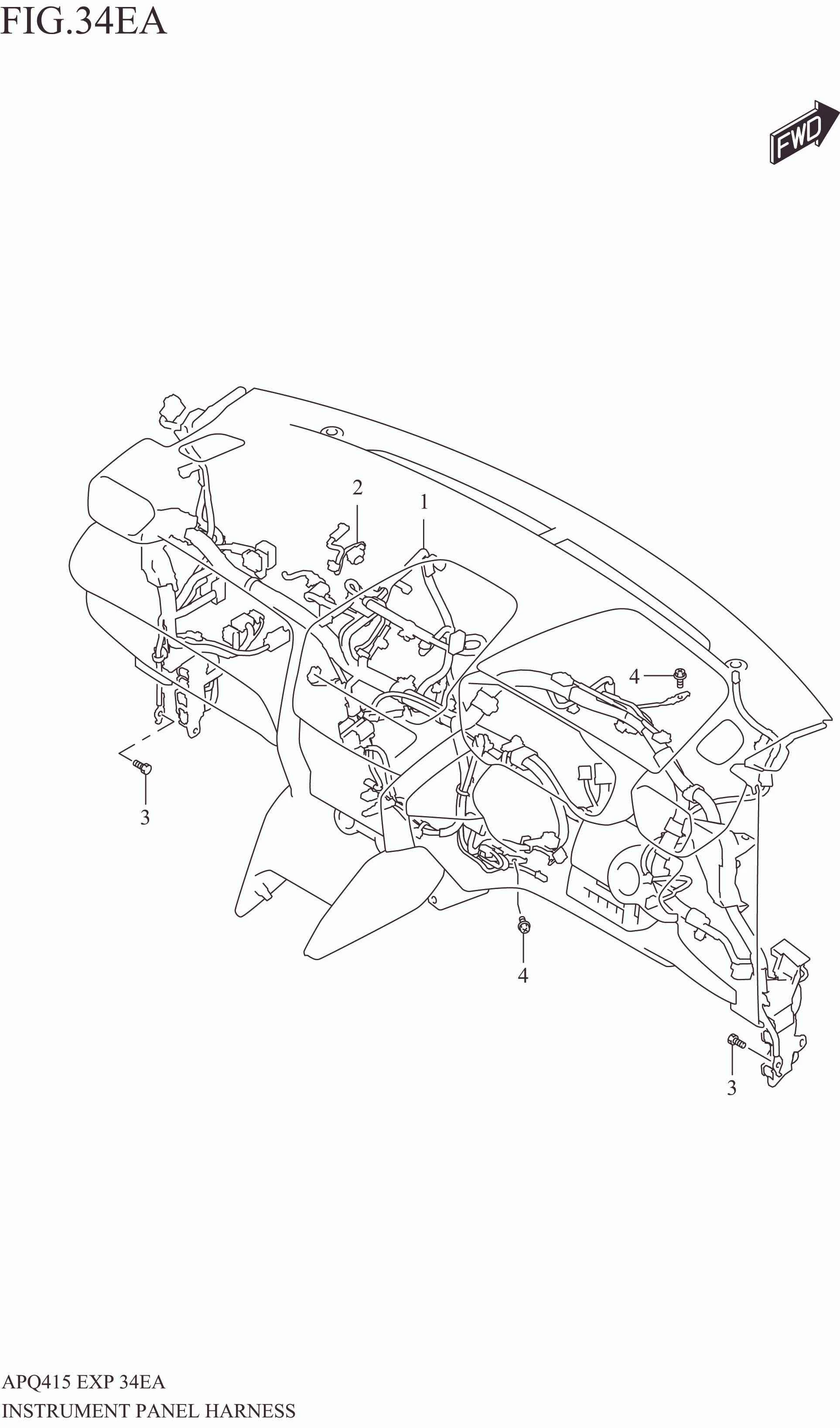 INSTRUMENT PANEL HARNESS (SEE NOTE)