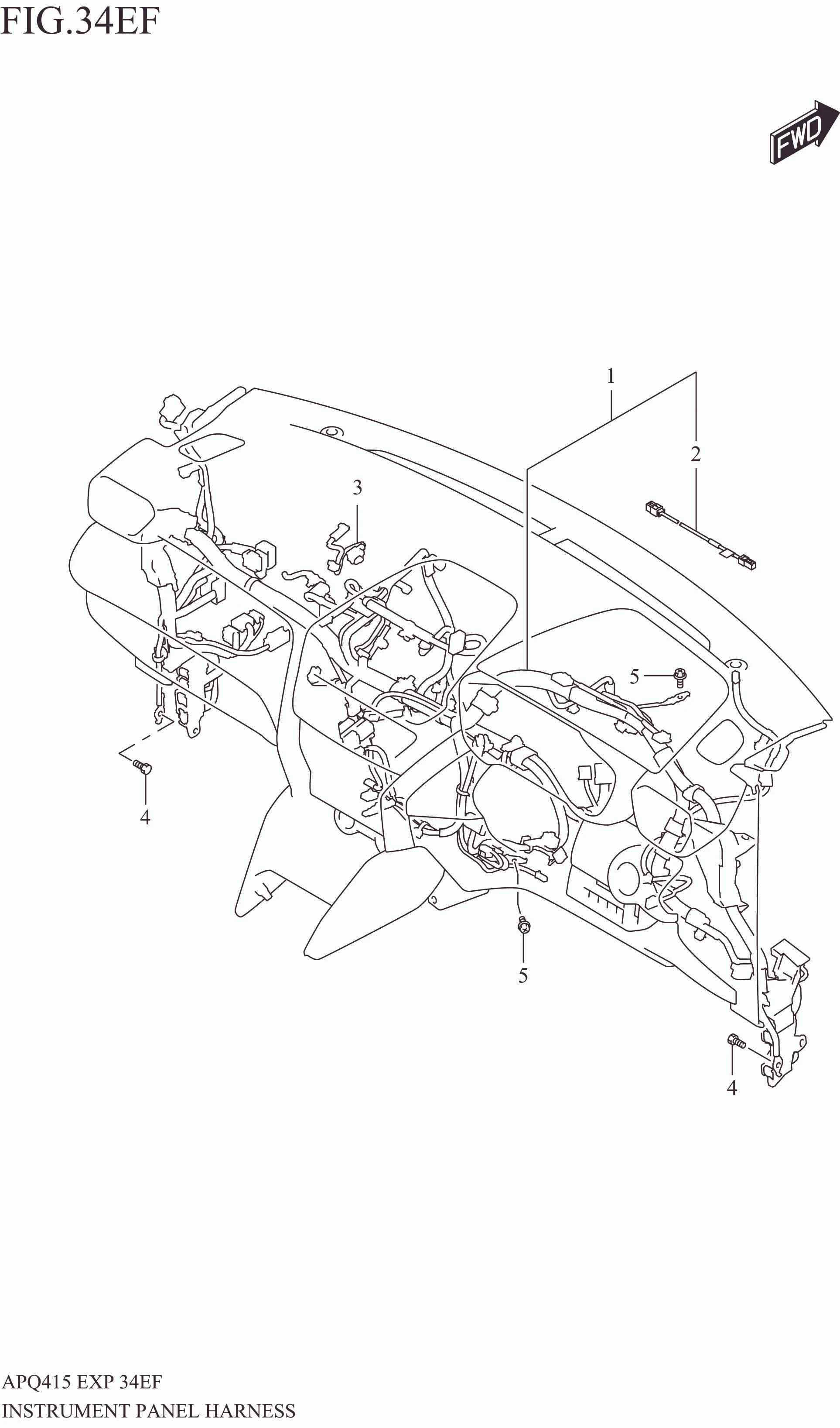 INSTRUMENT PANEL HARNESS (SEE NOTE)