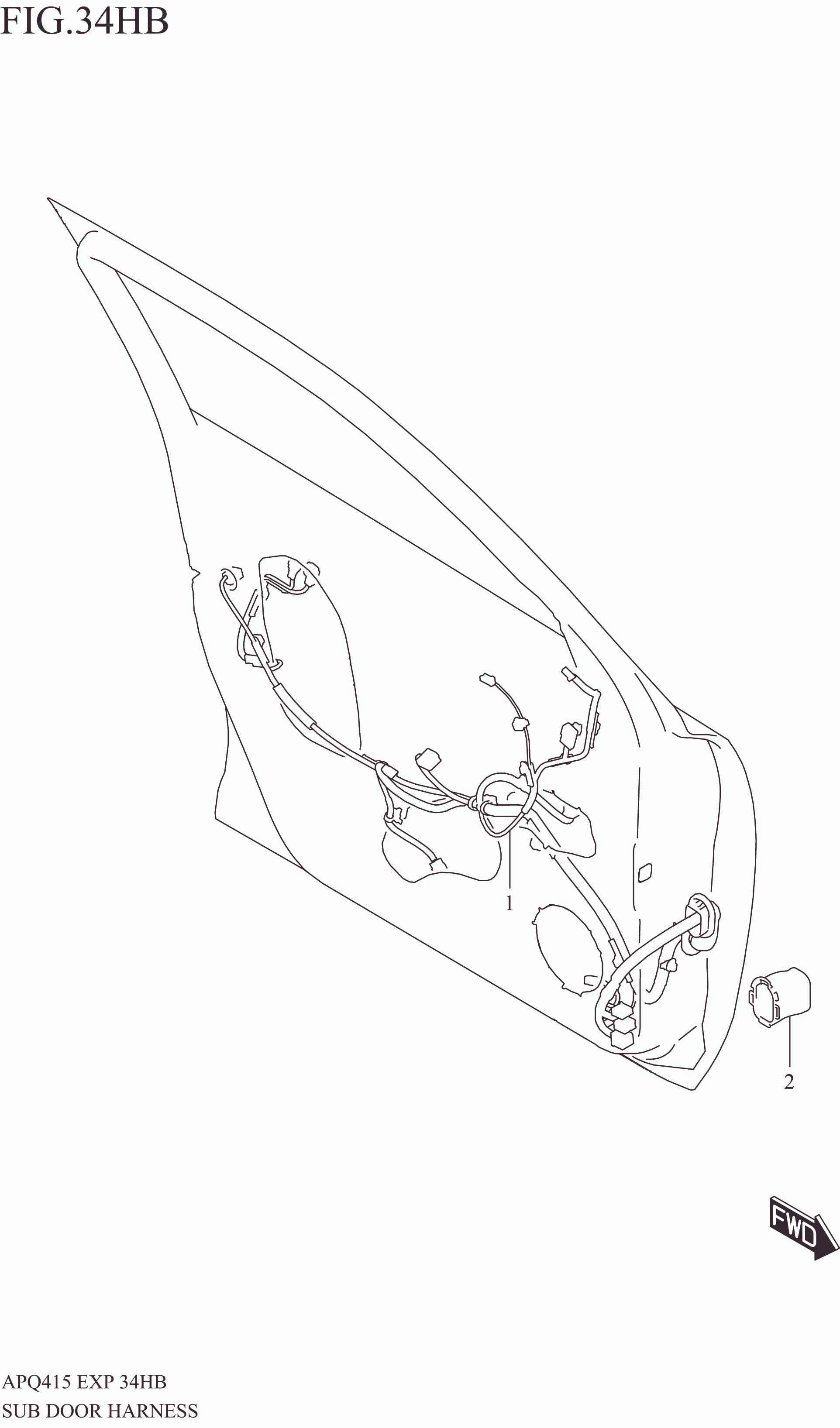 SUB DOOR HARNESS (SEE NOTE)