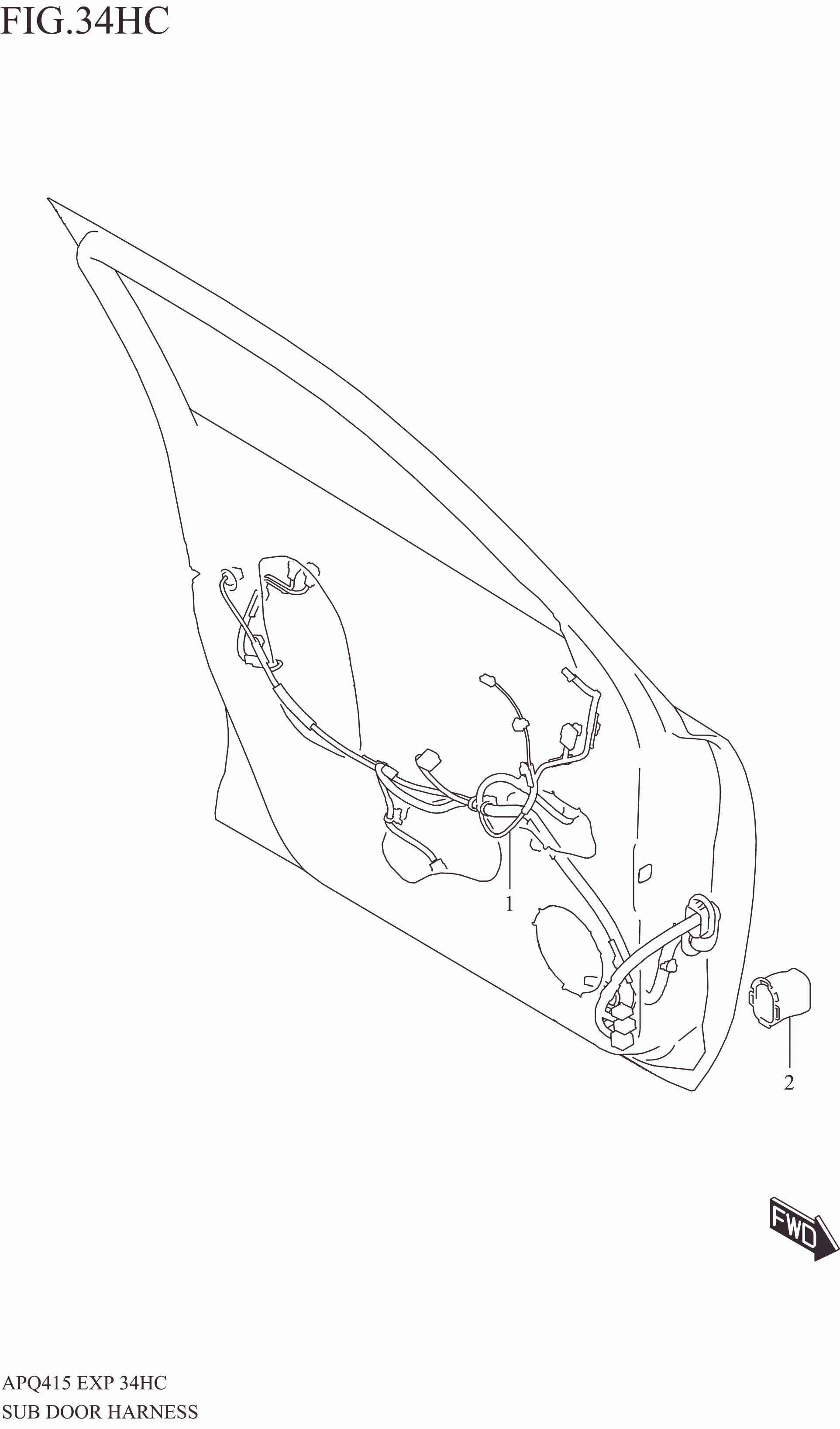 SUB DOOR HARNESS (SEE NOTE)