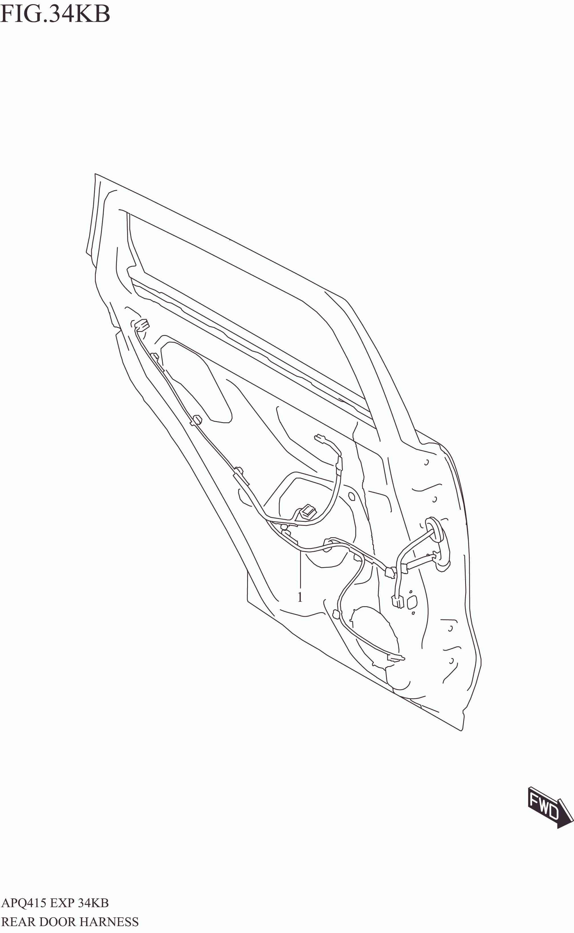 REAR DOOR HARNESS (GLX)