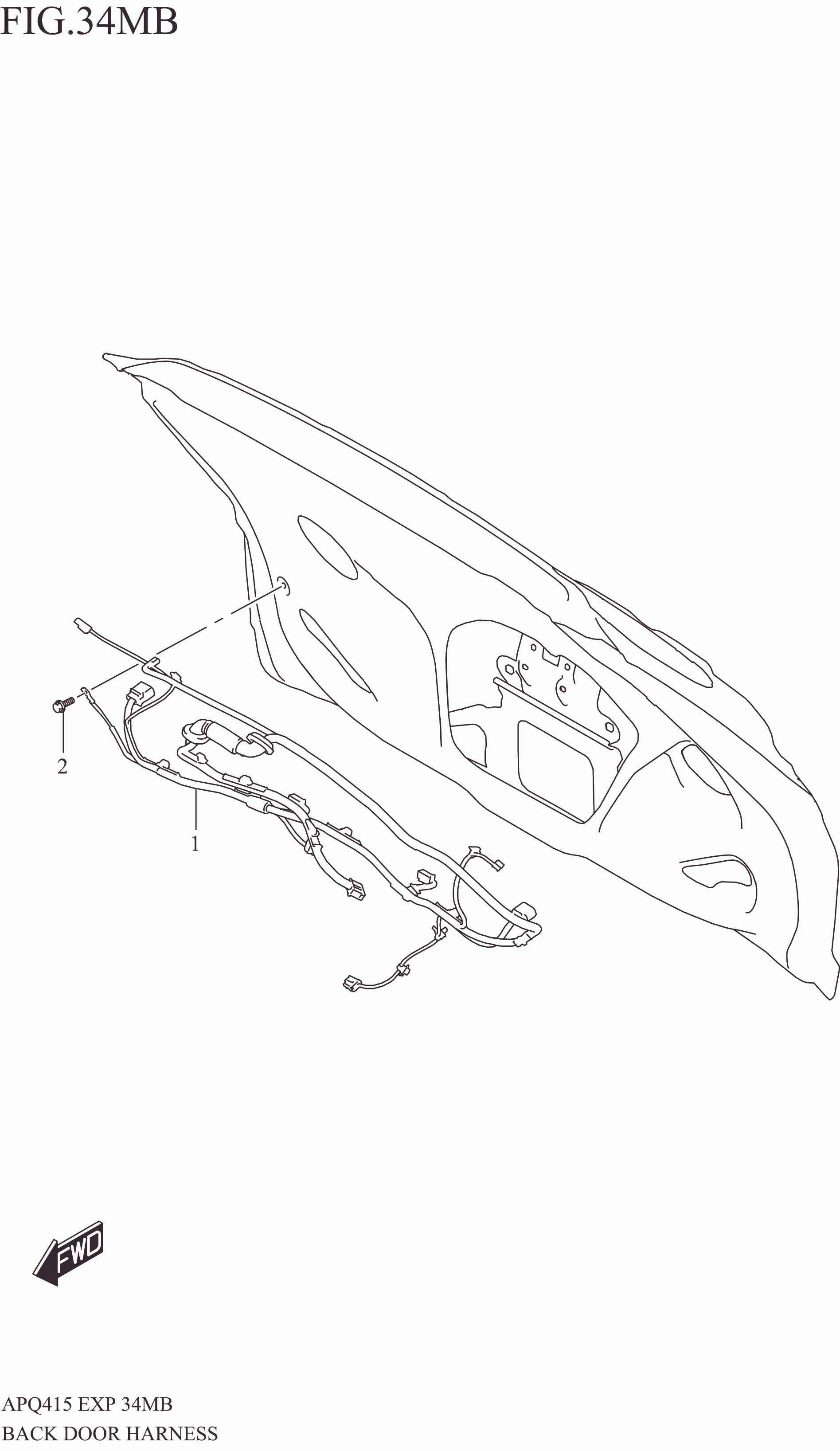BACK DOOR HARNESS (SEE NOTE)