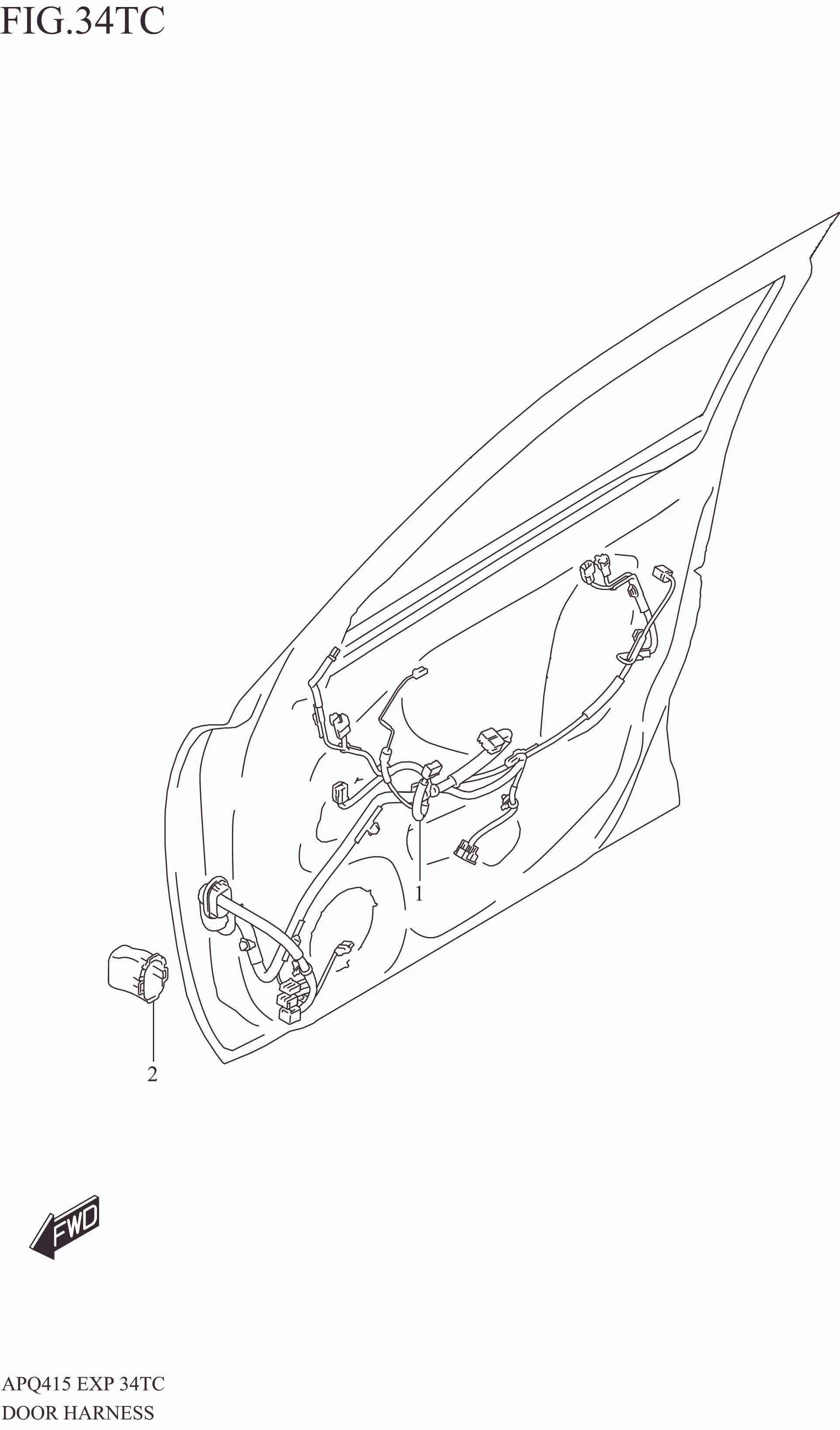 DOOR HARNESS (SEE NOTE)
