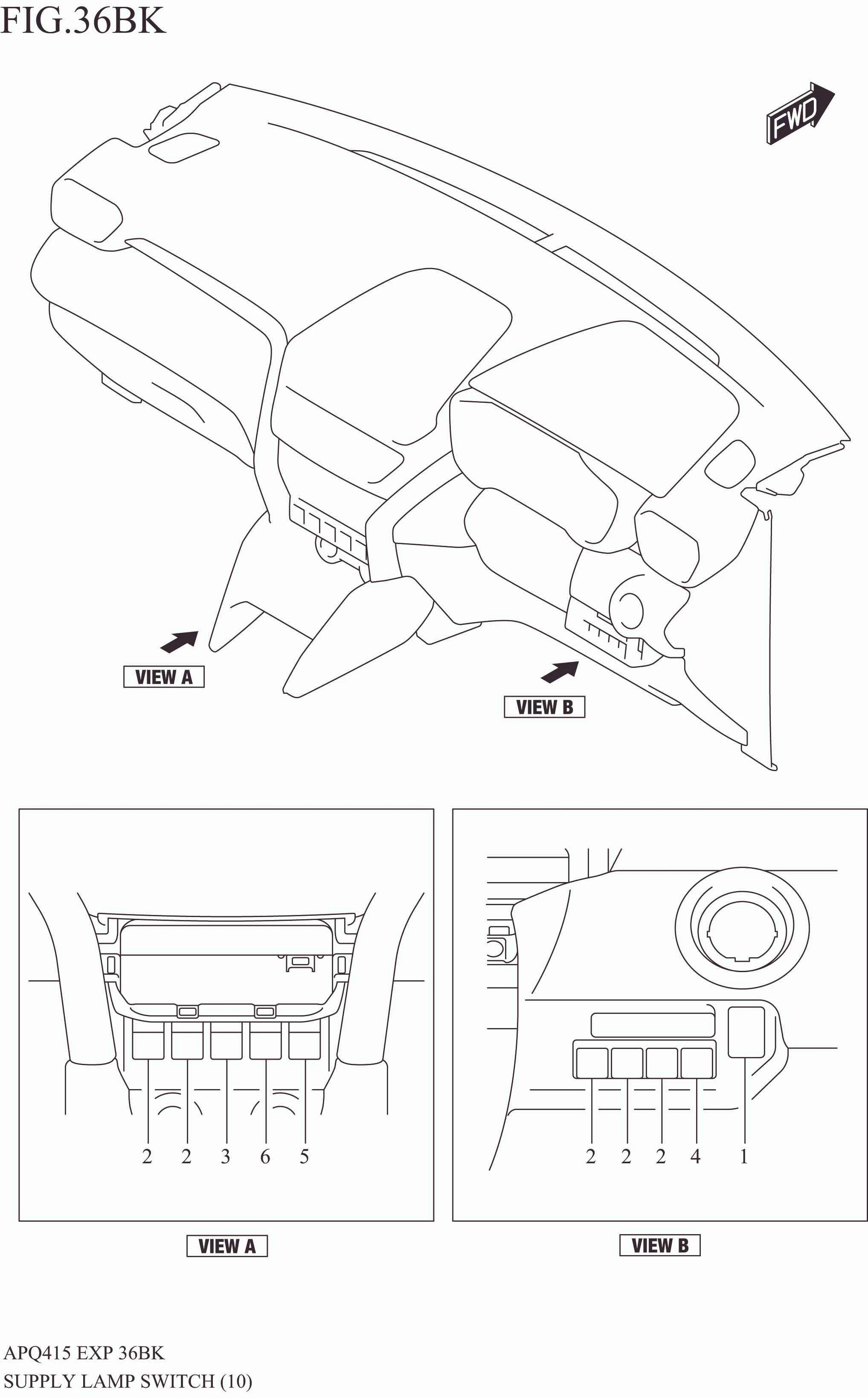 SUPPLY LAMP SWITCH (SEE NOTE)
