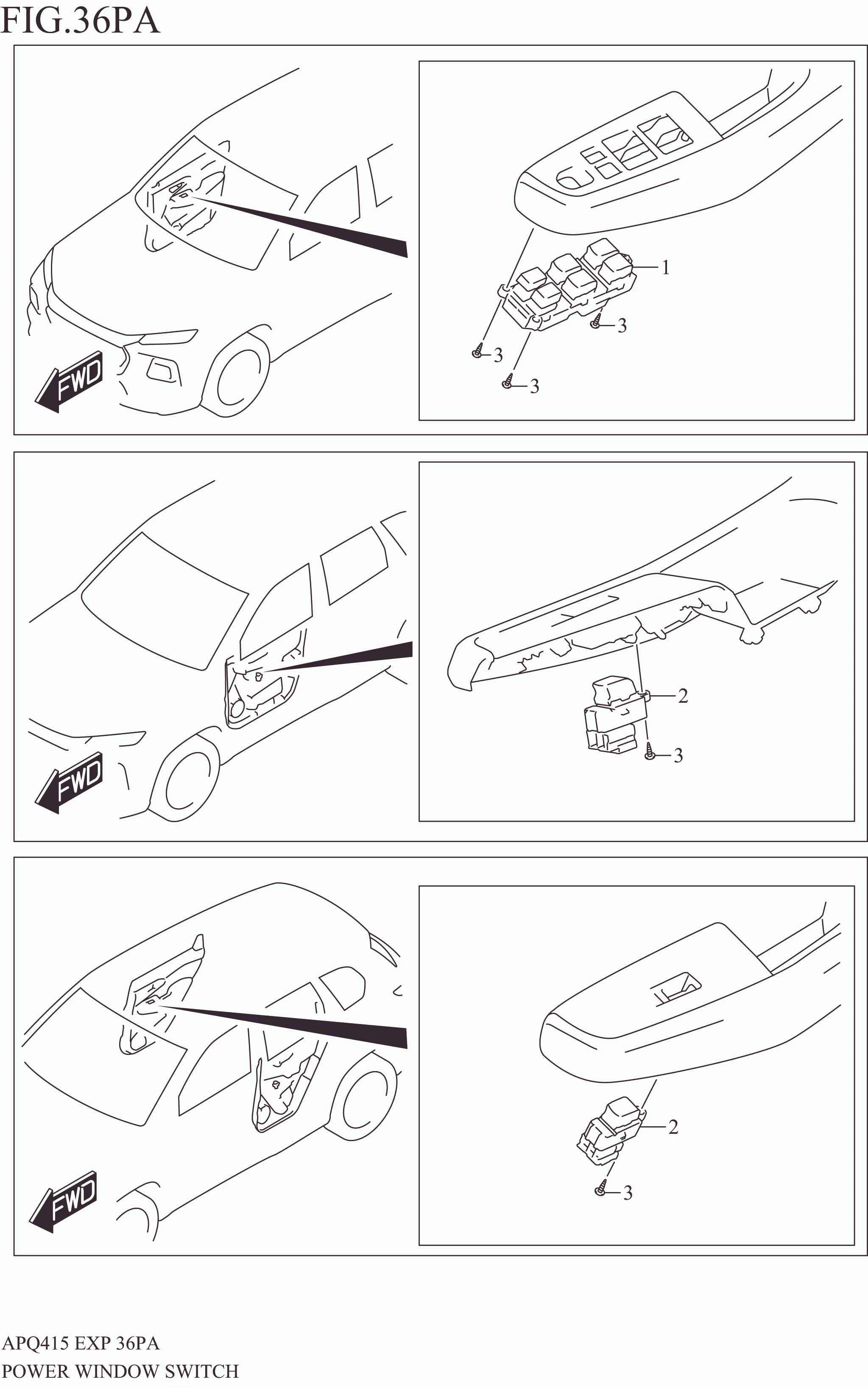 POWER WINDOW SWITCH 