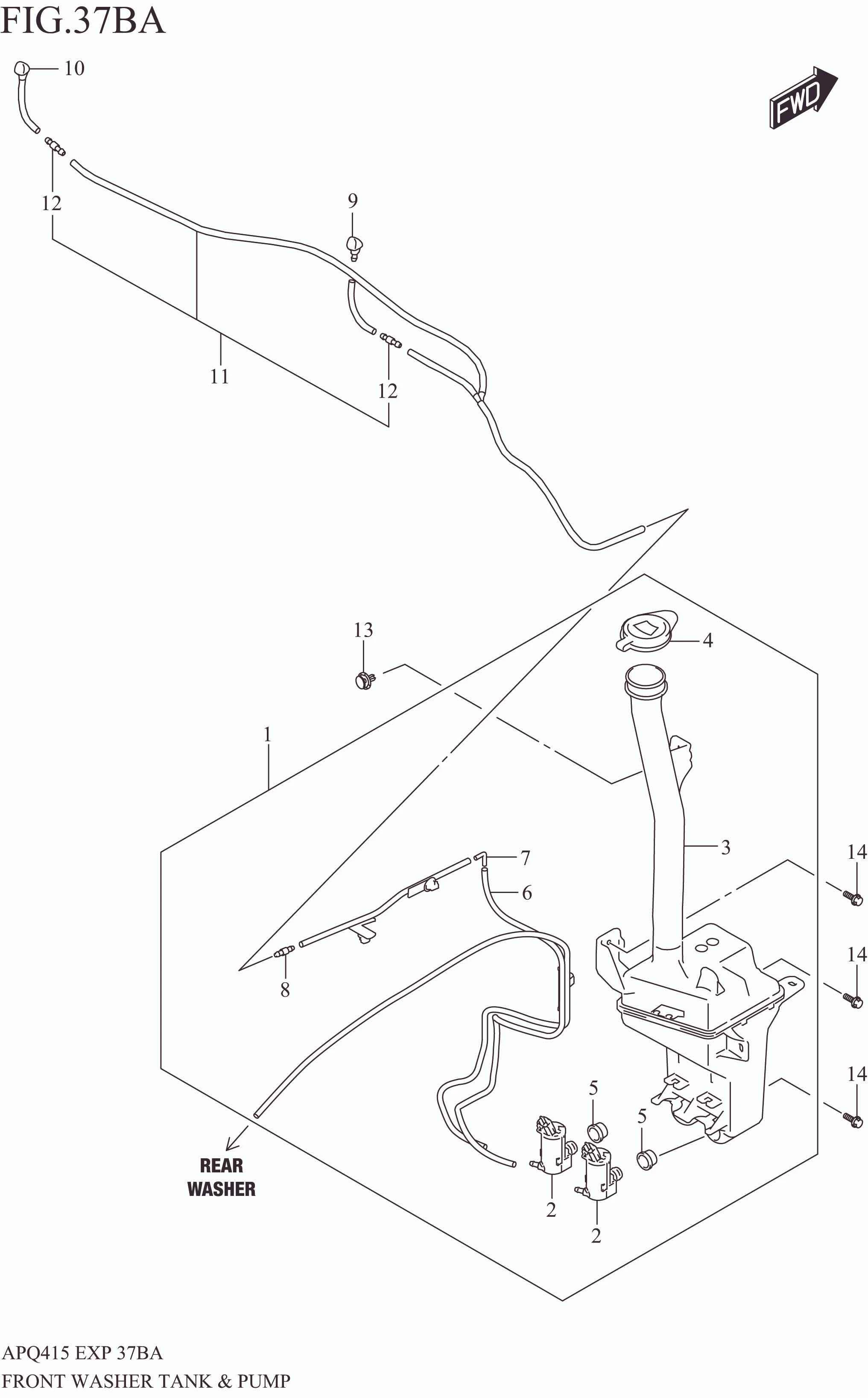FRONT WASHER TANK & PUMP 