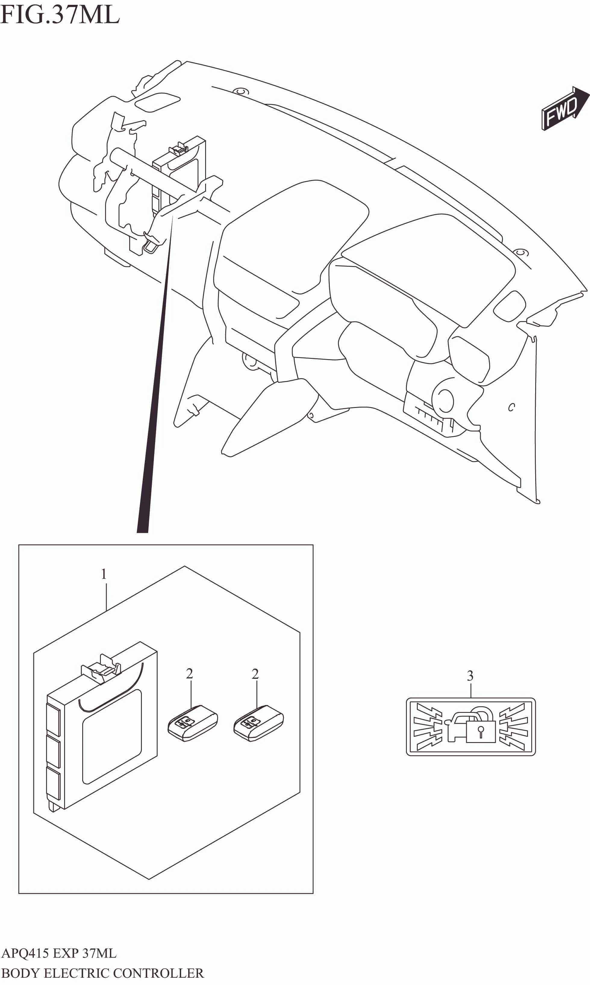 BODY ELECTRIC CONTROLLER (SEE NOTE)