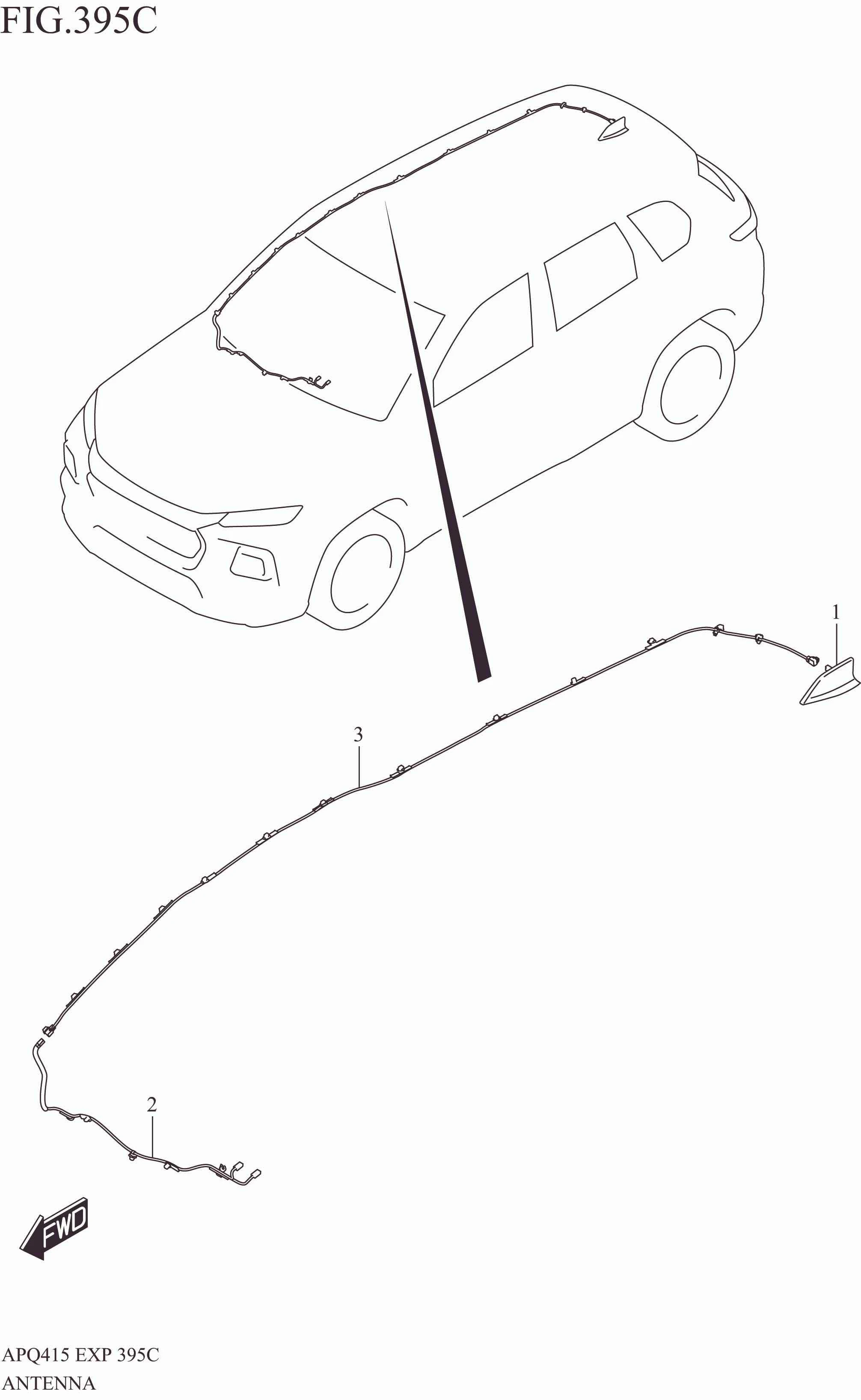 ANTENNA (RHD:N/SUNROOF)