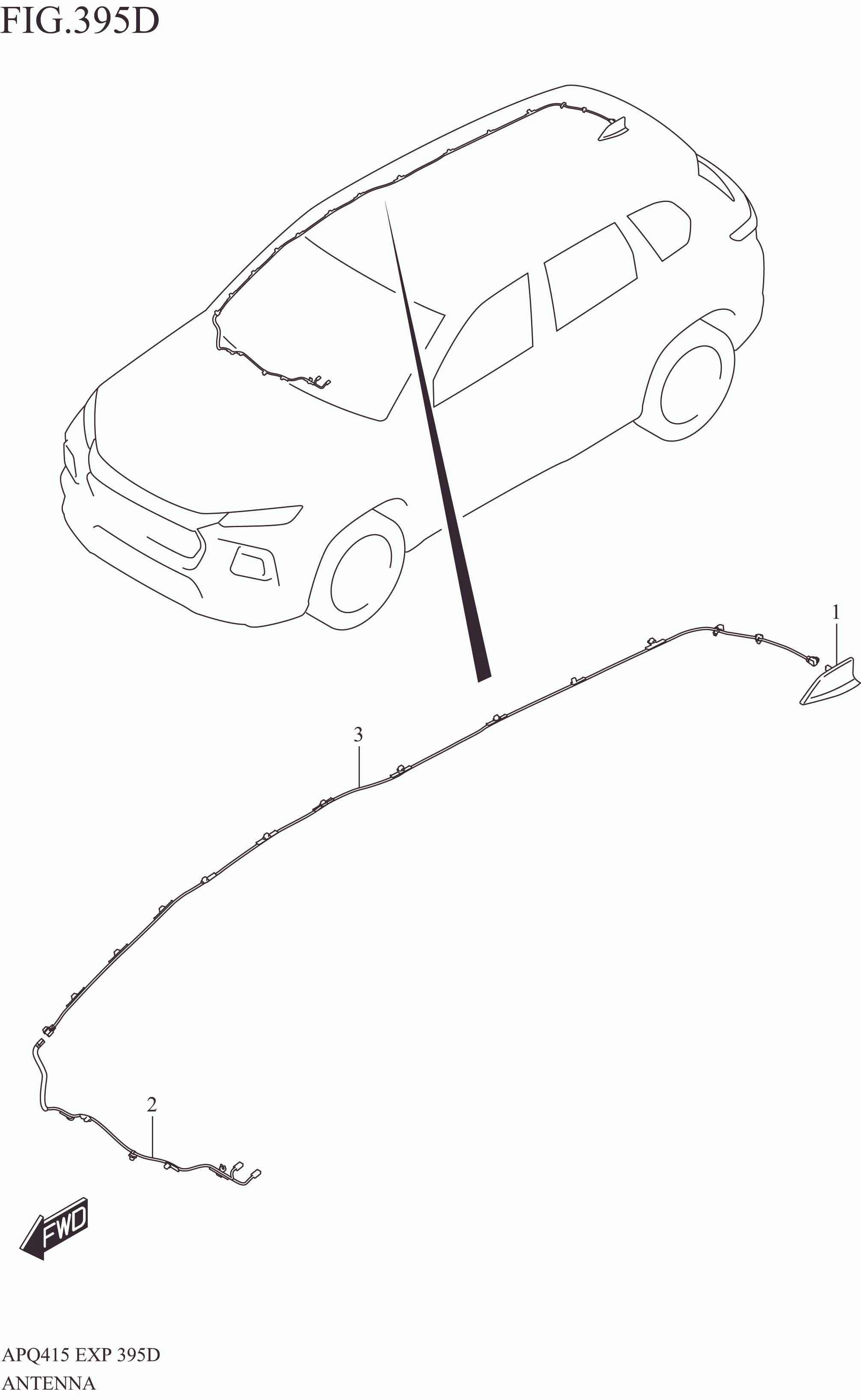 ANTENNA (RHD:W/SUNROOF)