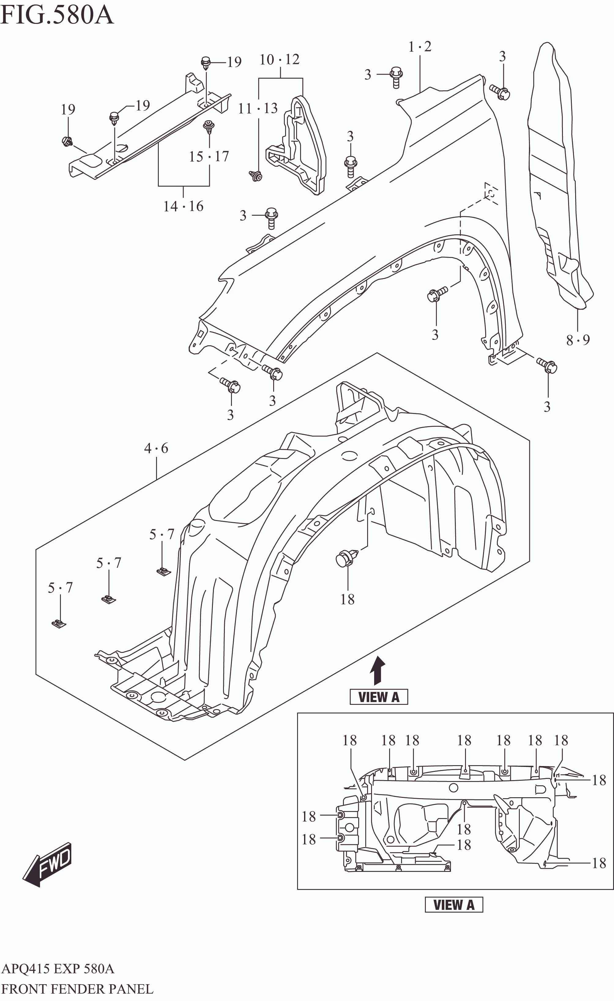 FRONT FENDER PANEL
