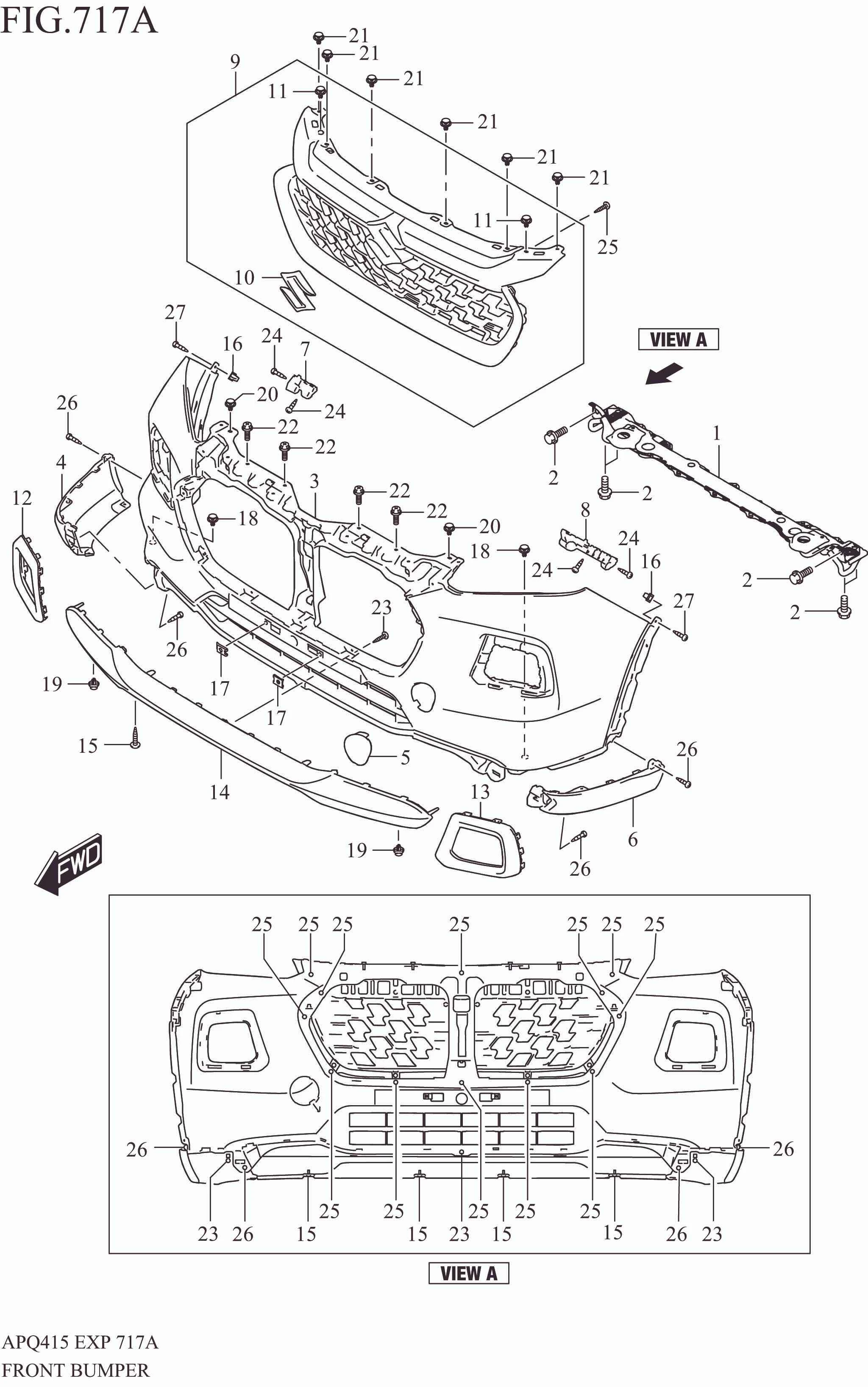 FRONT BUMPER (N/FRONT CAMERA)