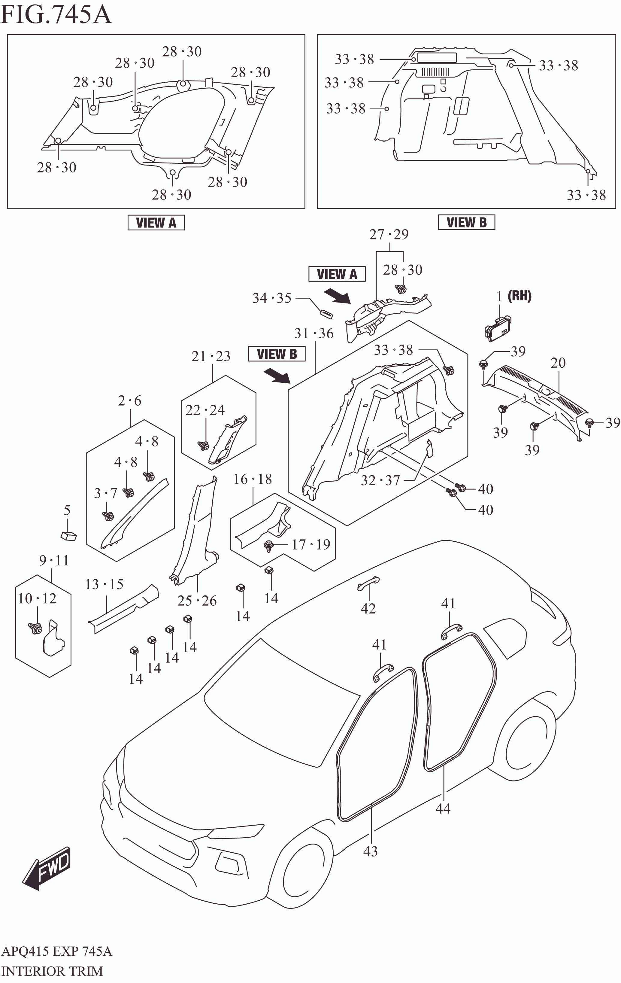 INTERIOR TRIM (N/LUGGAGE LAMP)