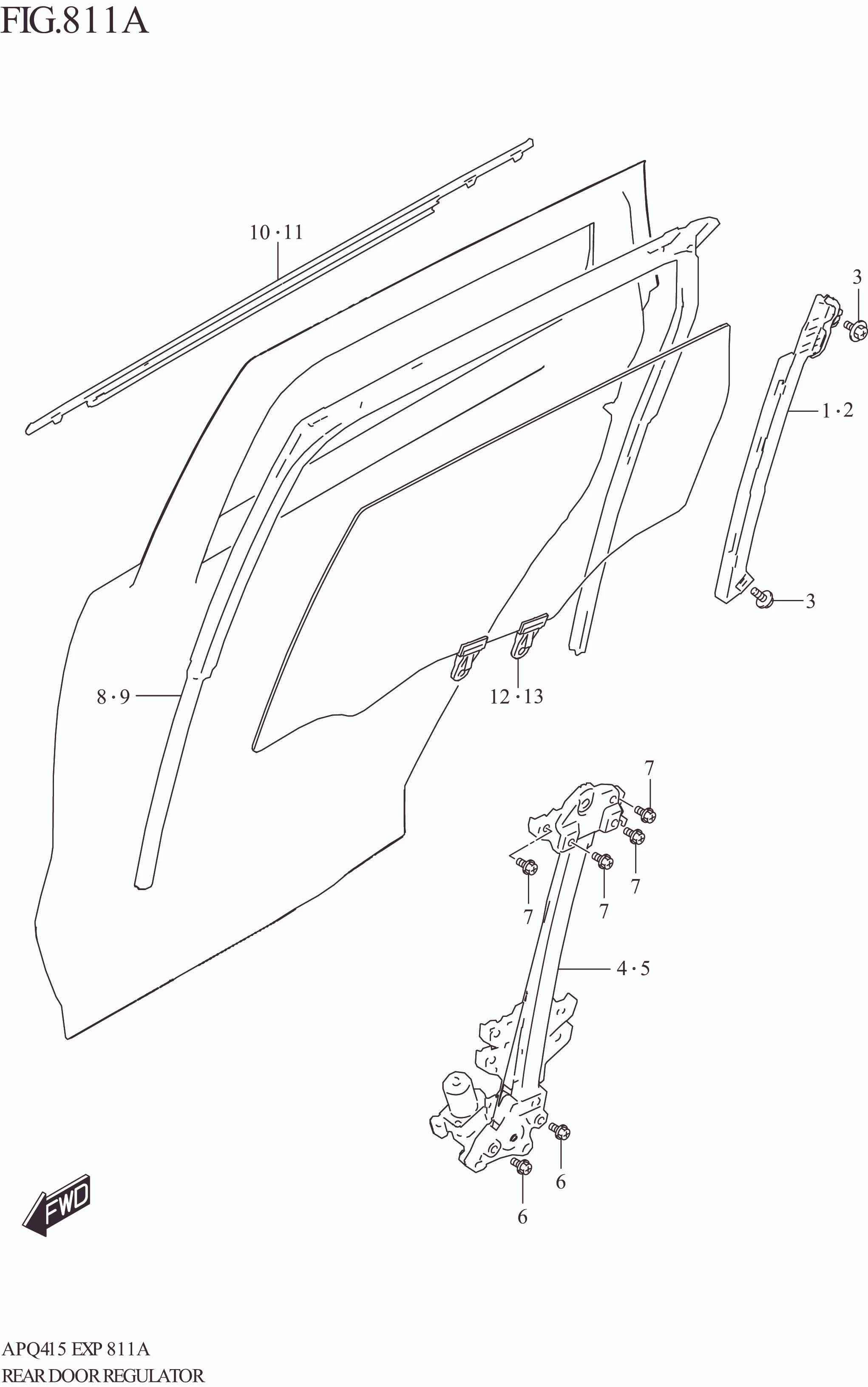 REAR DOOR REGULATOR