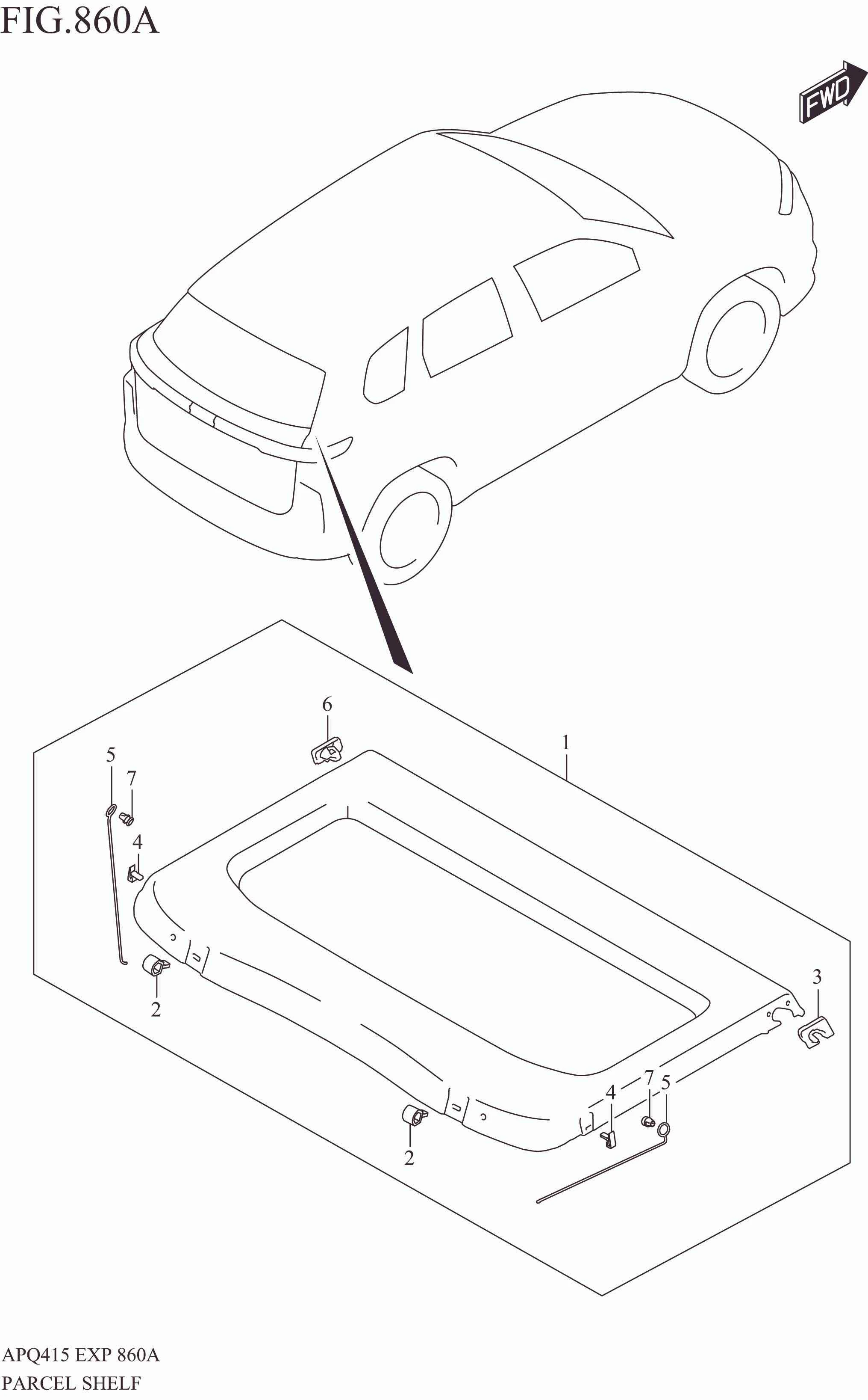 PARCEL SHELF