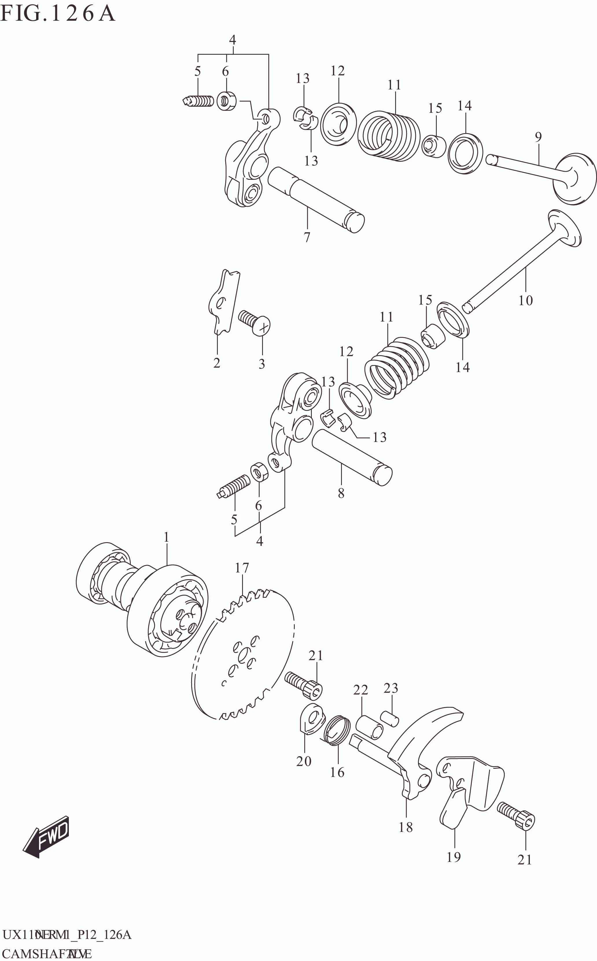 FIG. 126A CAMSHAFT/VALVE