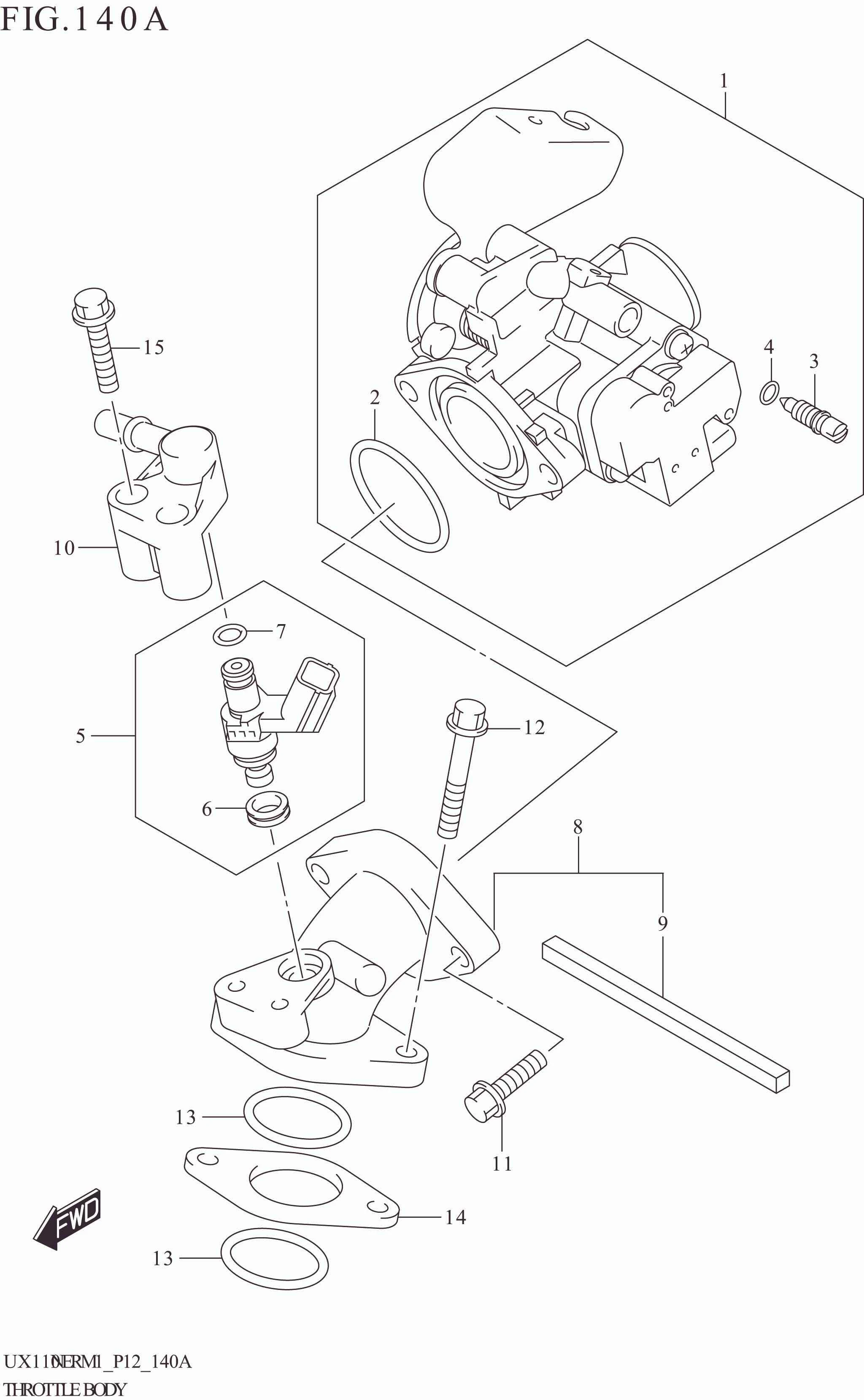 FIG. 140A THROTTLE BODY