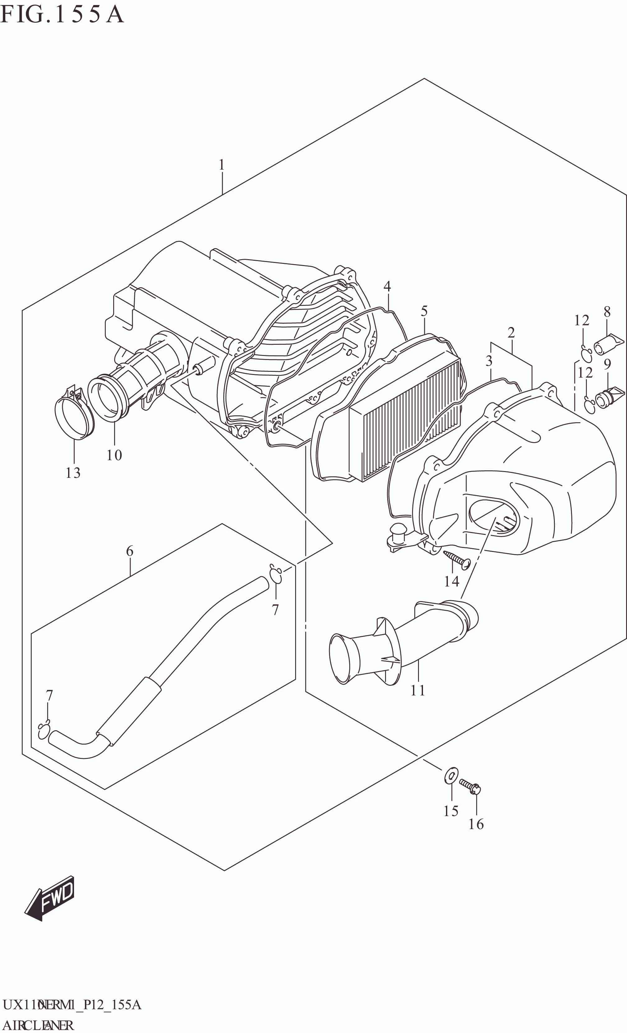 FIG. 155A AIR CLEANER