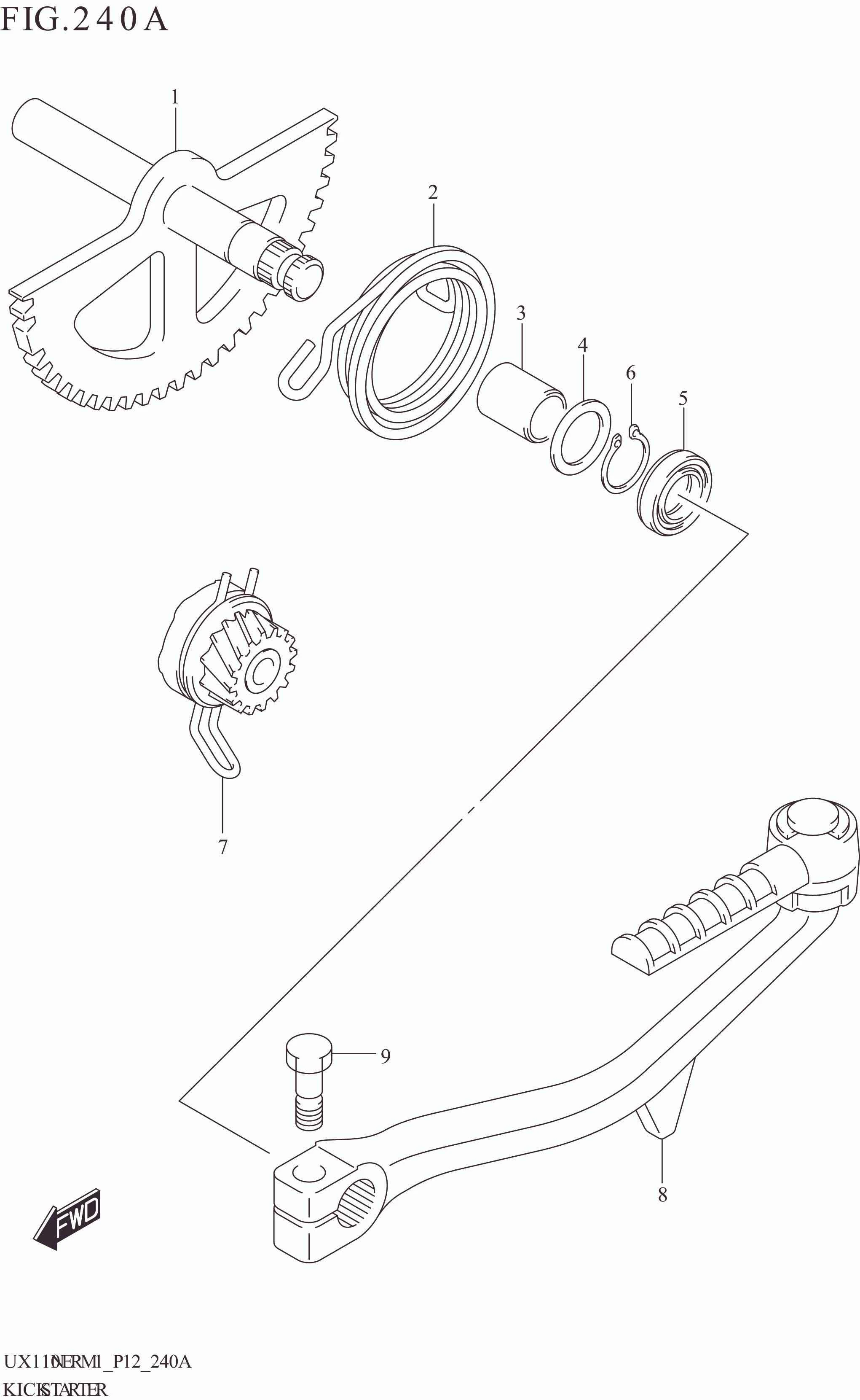 FIG. 240A KICK STARTER