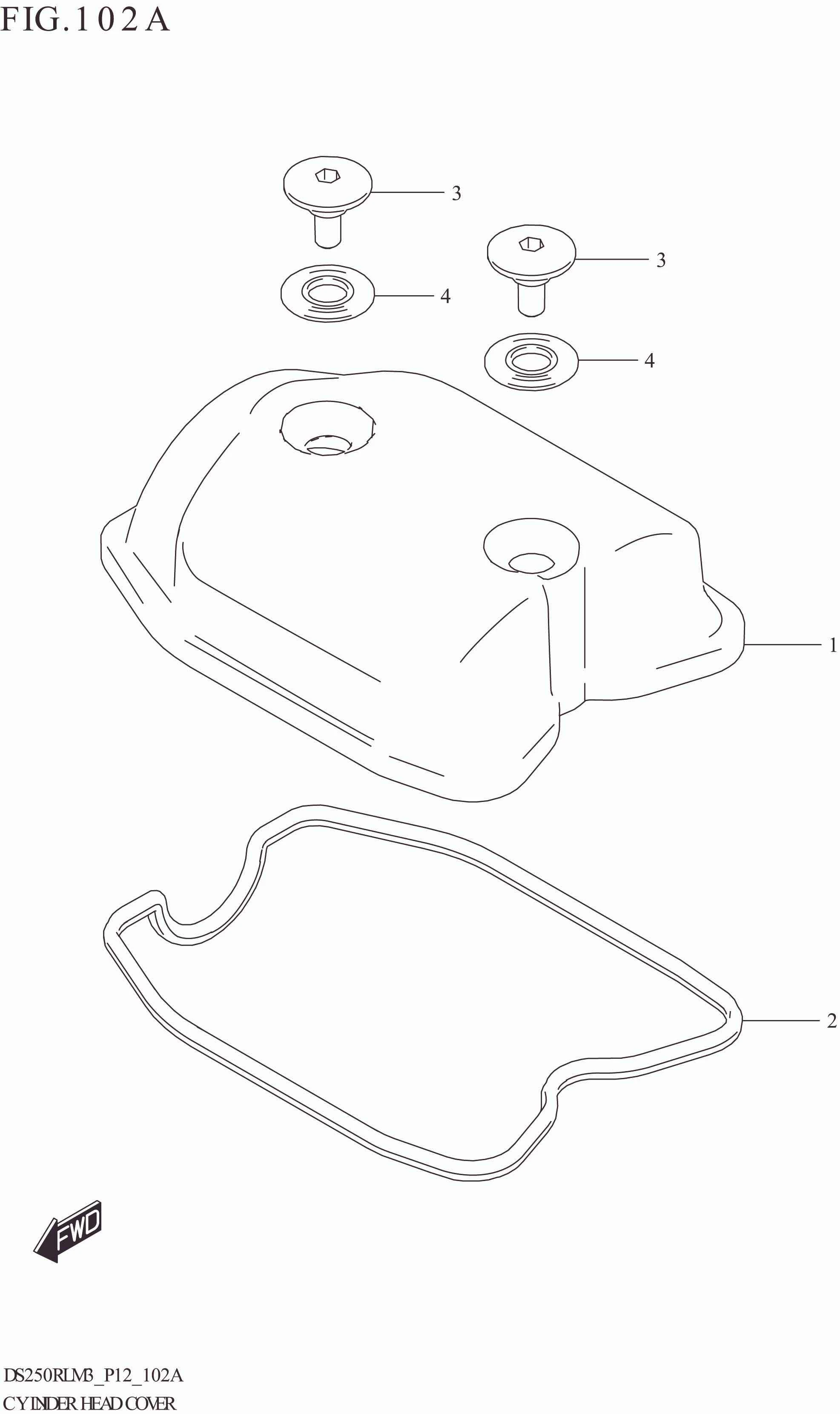 FIG. 102A CYLINDER HEAD COVER
