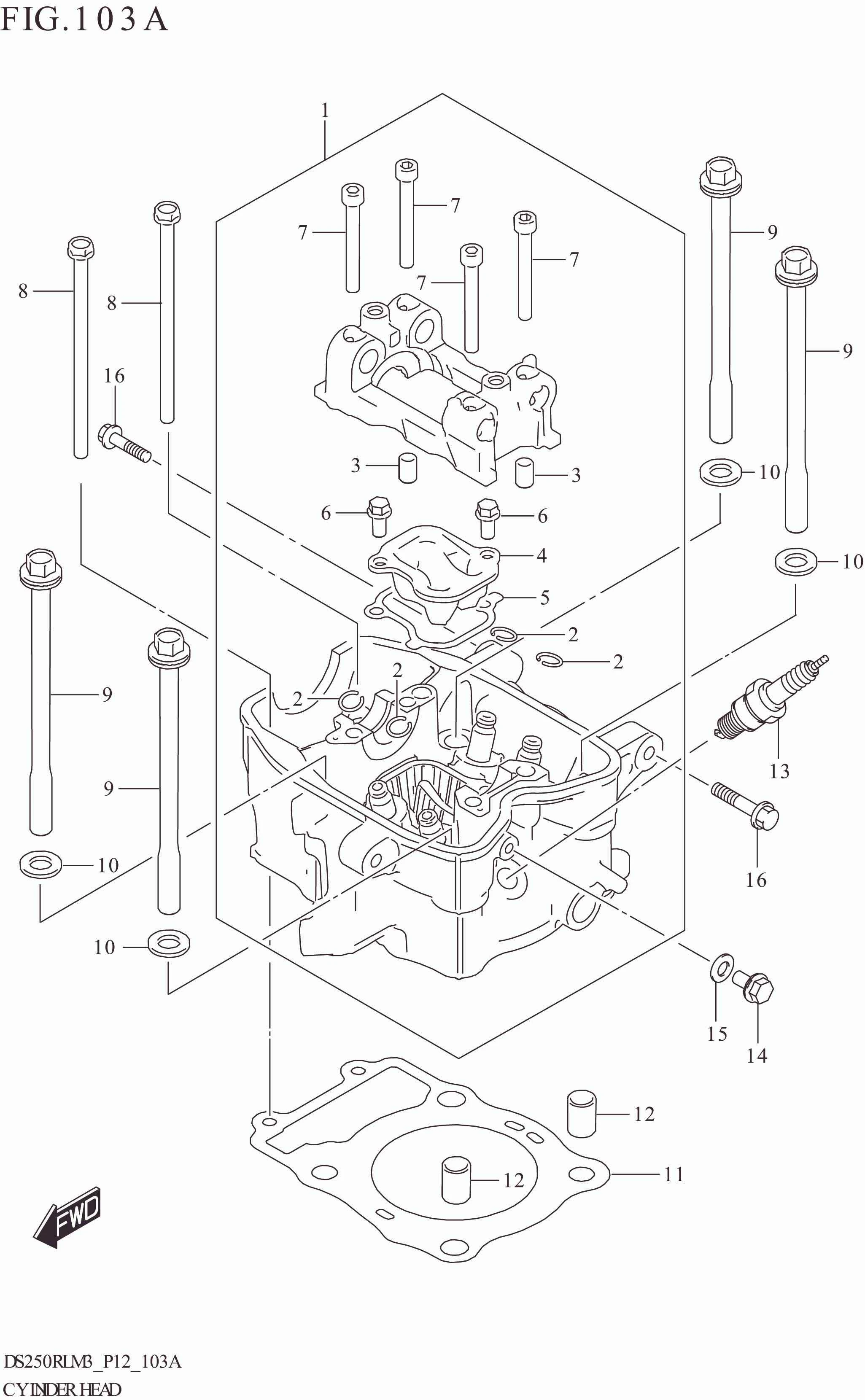 FIG. 103A CYLINDER HEAD
