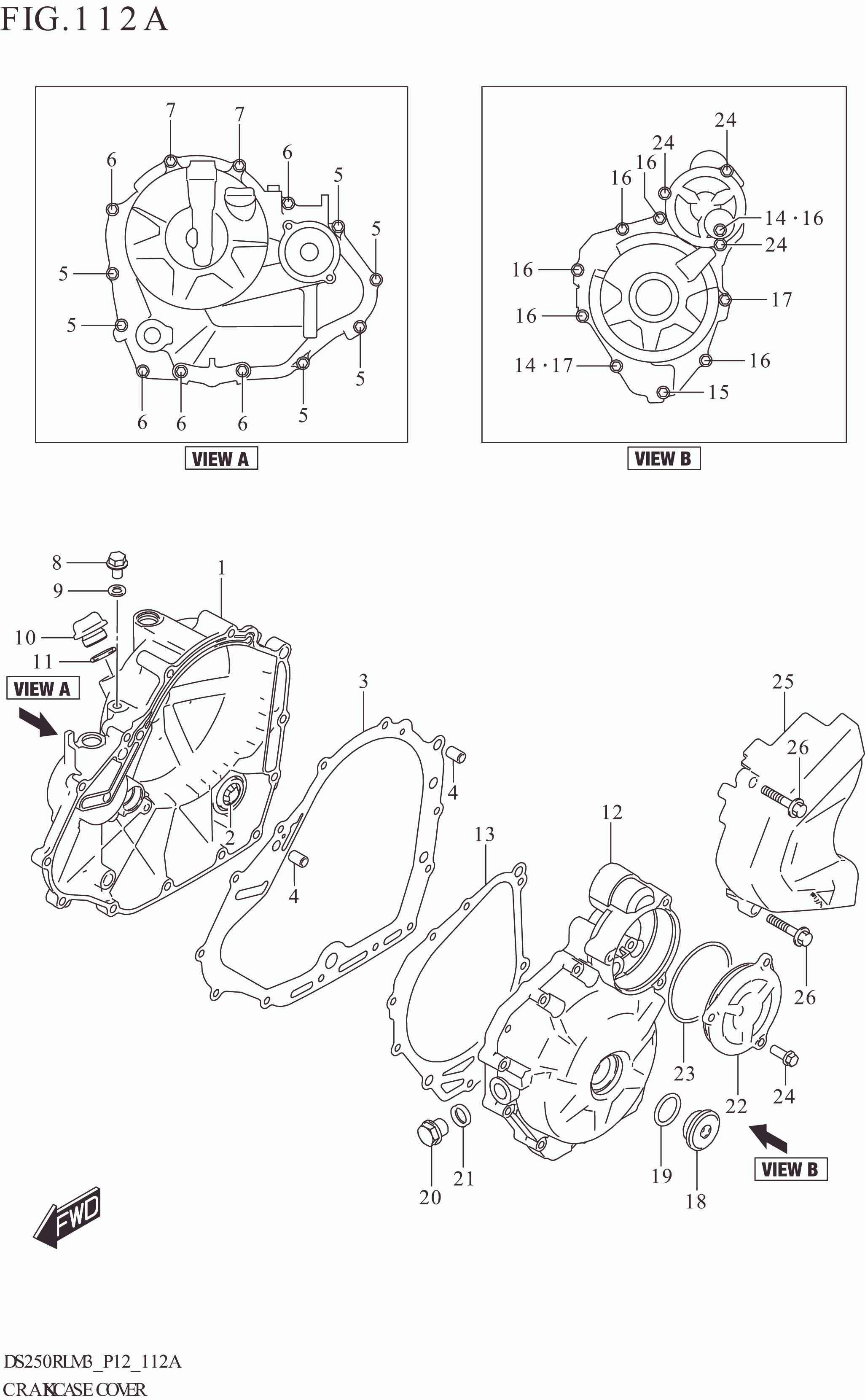 FIG. 112A CRANKCASE COVER