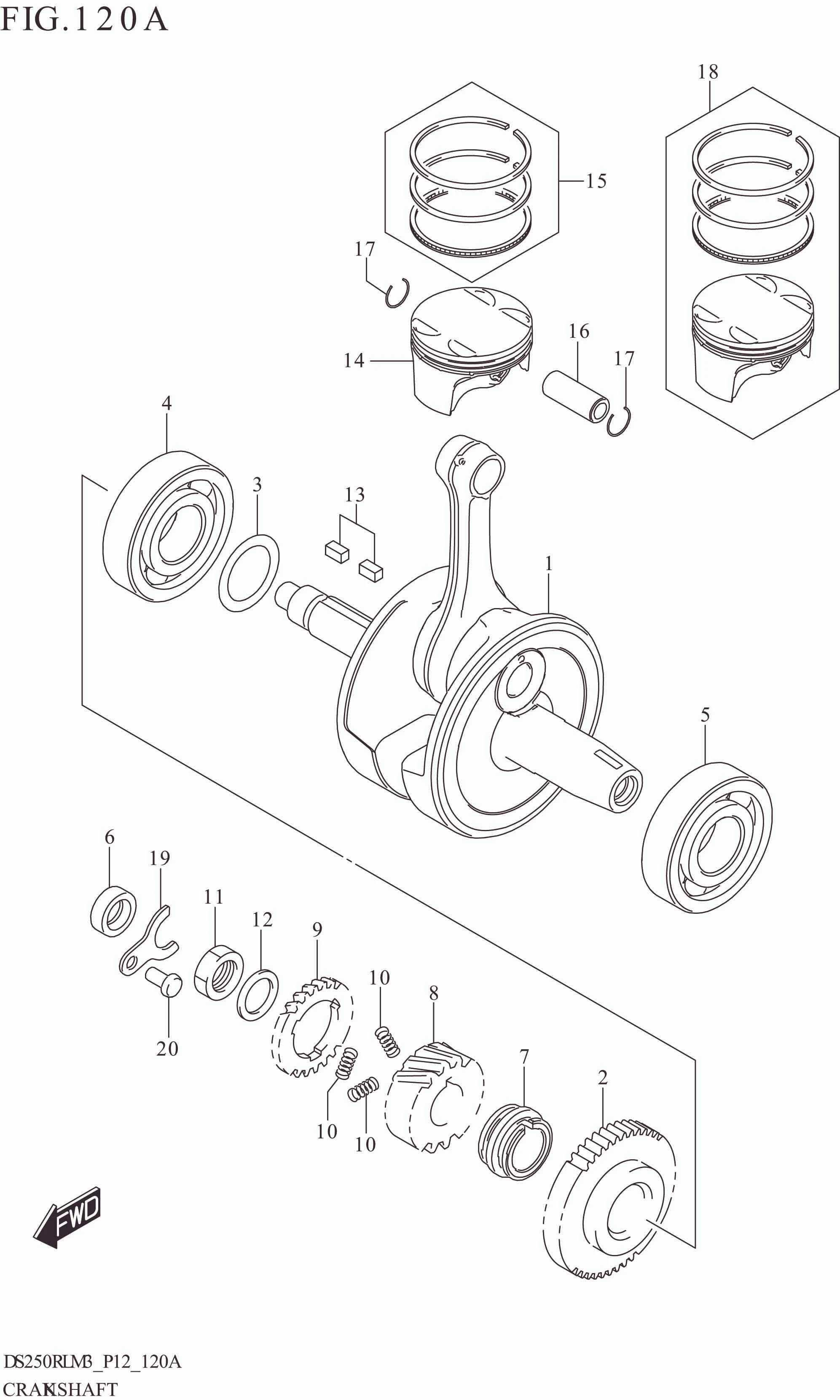 FIG. 120A CRANKSHAFT