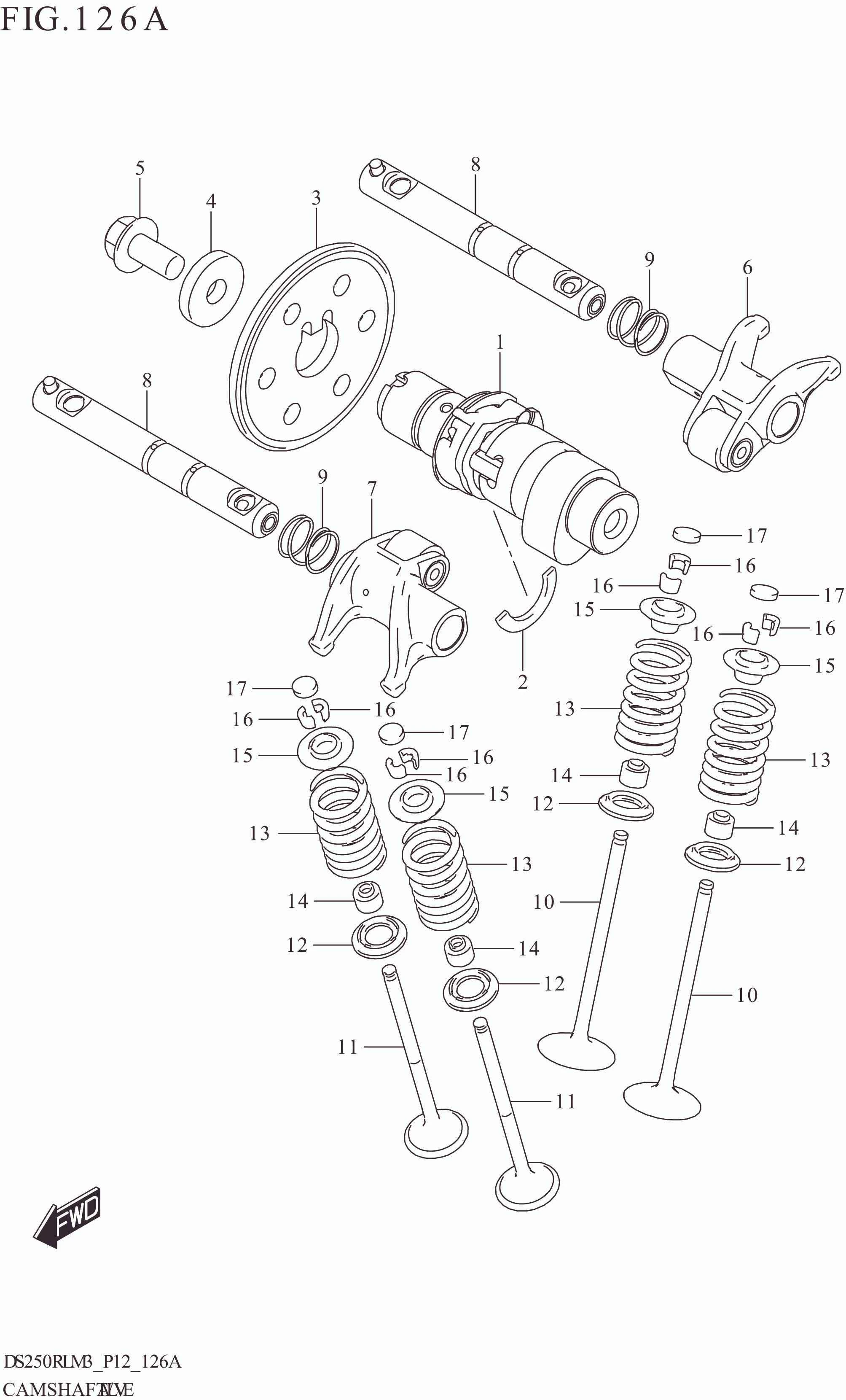 FIG. 126A CAMSHAFT OR VALVE