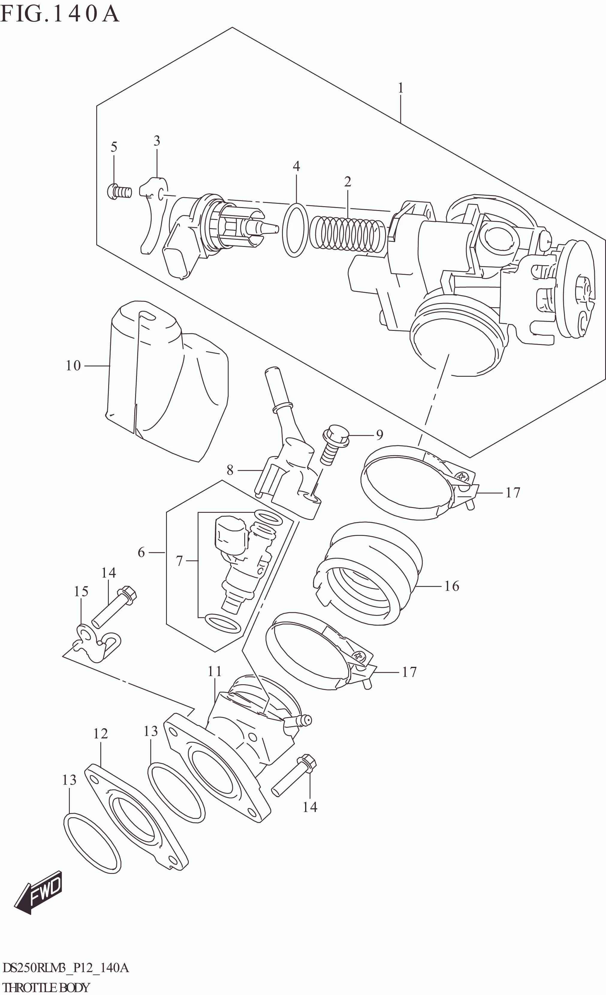 FIG. 140A THROTTLE BODY