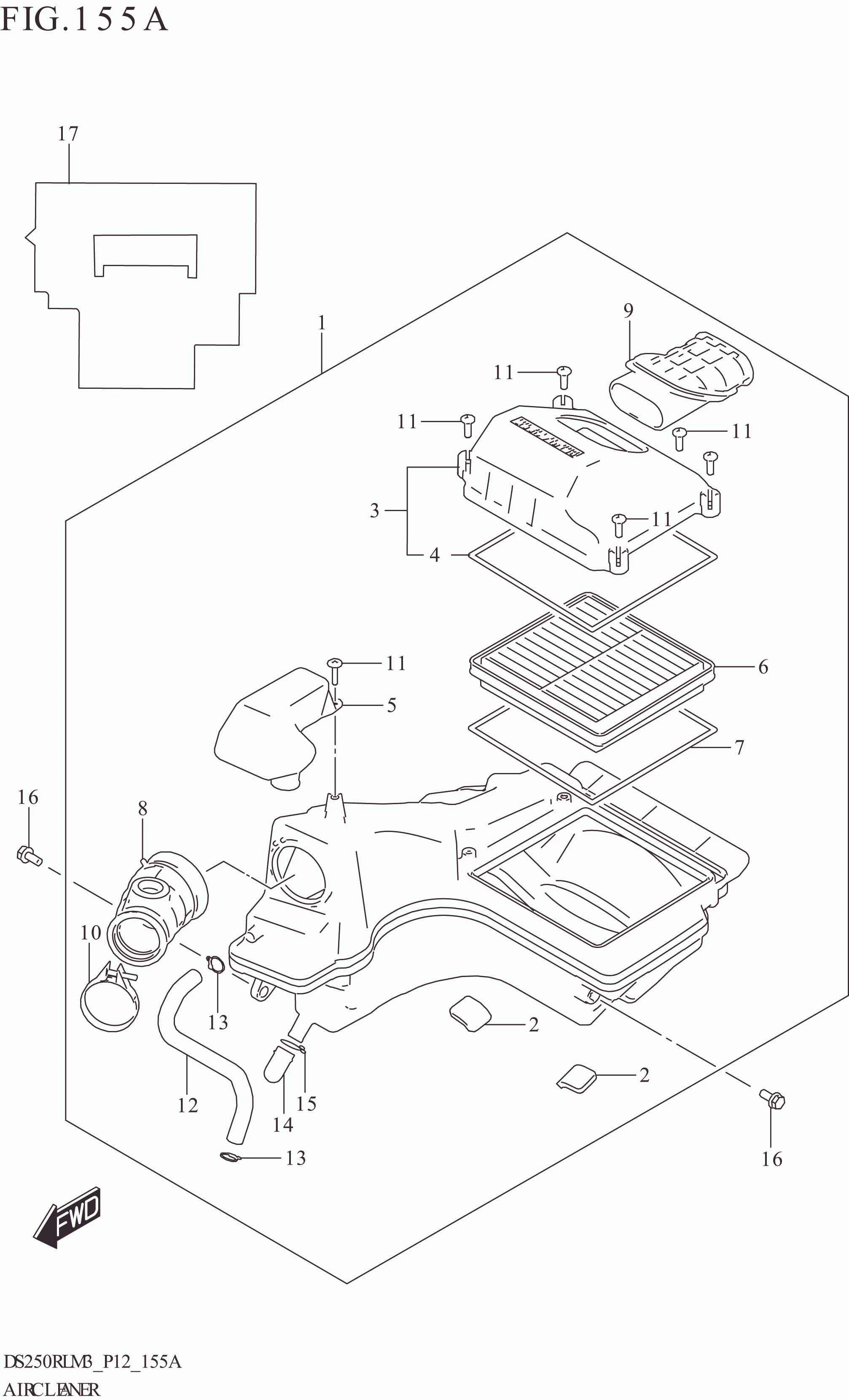 FIG. 155A AIR CLEANER