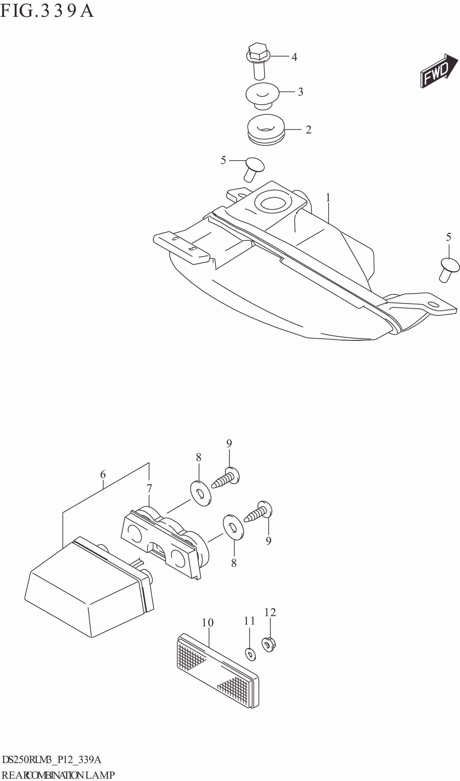 FIG. 339A REAR COMBINATION LAMP